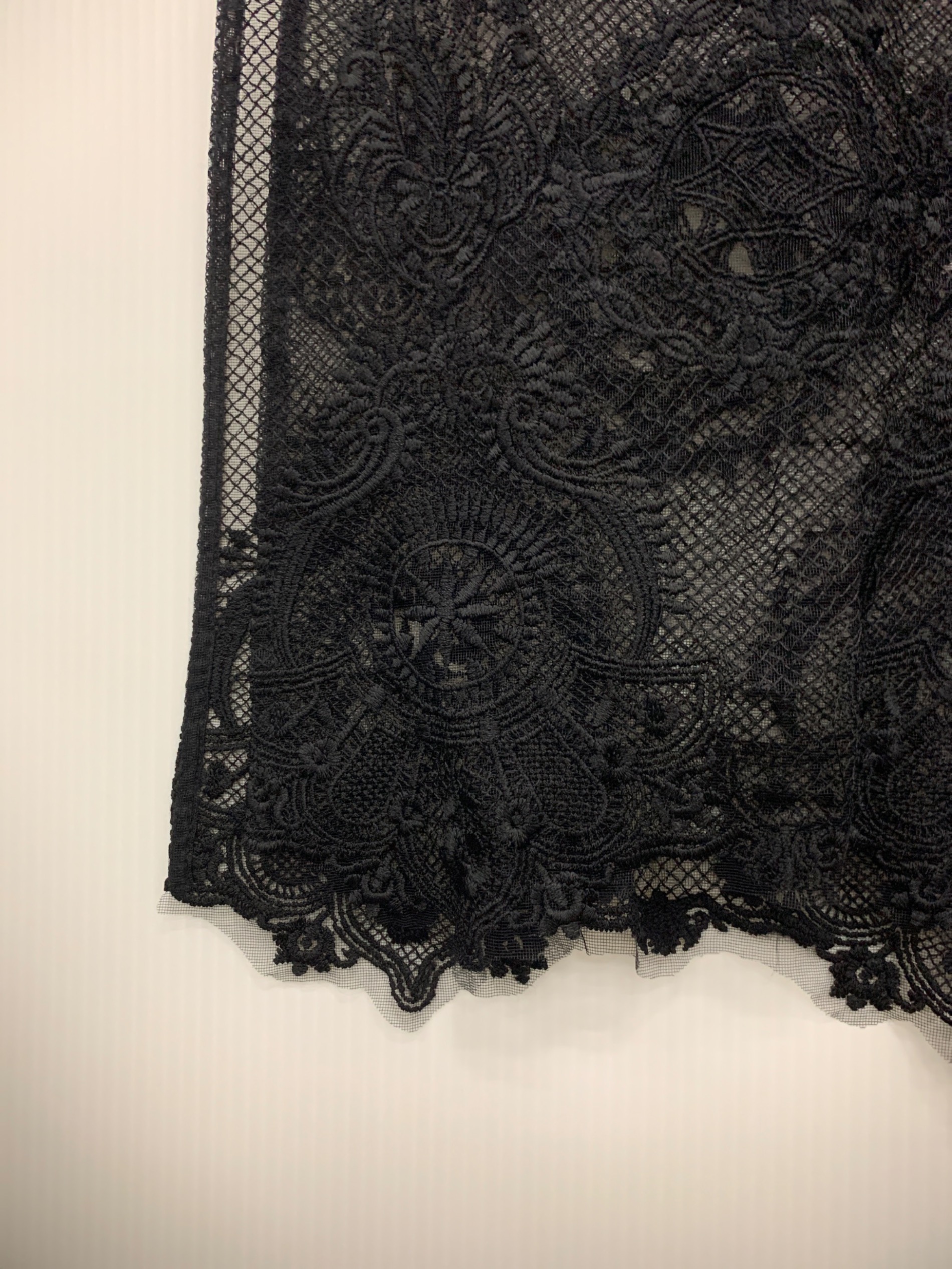 中古・古着通販】ne quittez pas (ヌキテパ) NET EMB RIBBON DRESS 