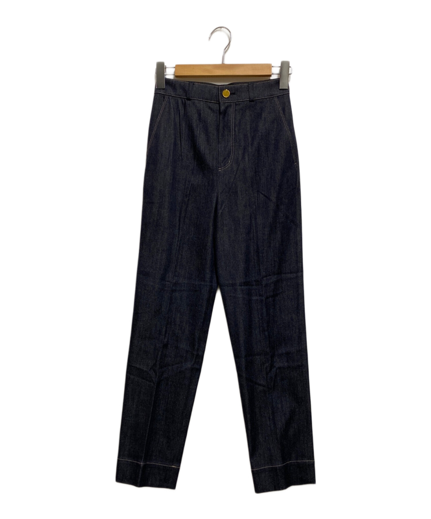 中古・古着通販】ANAYI (アナイ) デニムライク切り替えテーパード