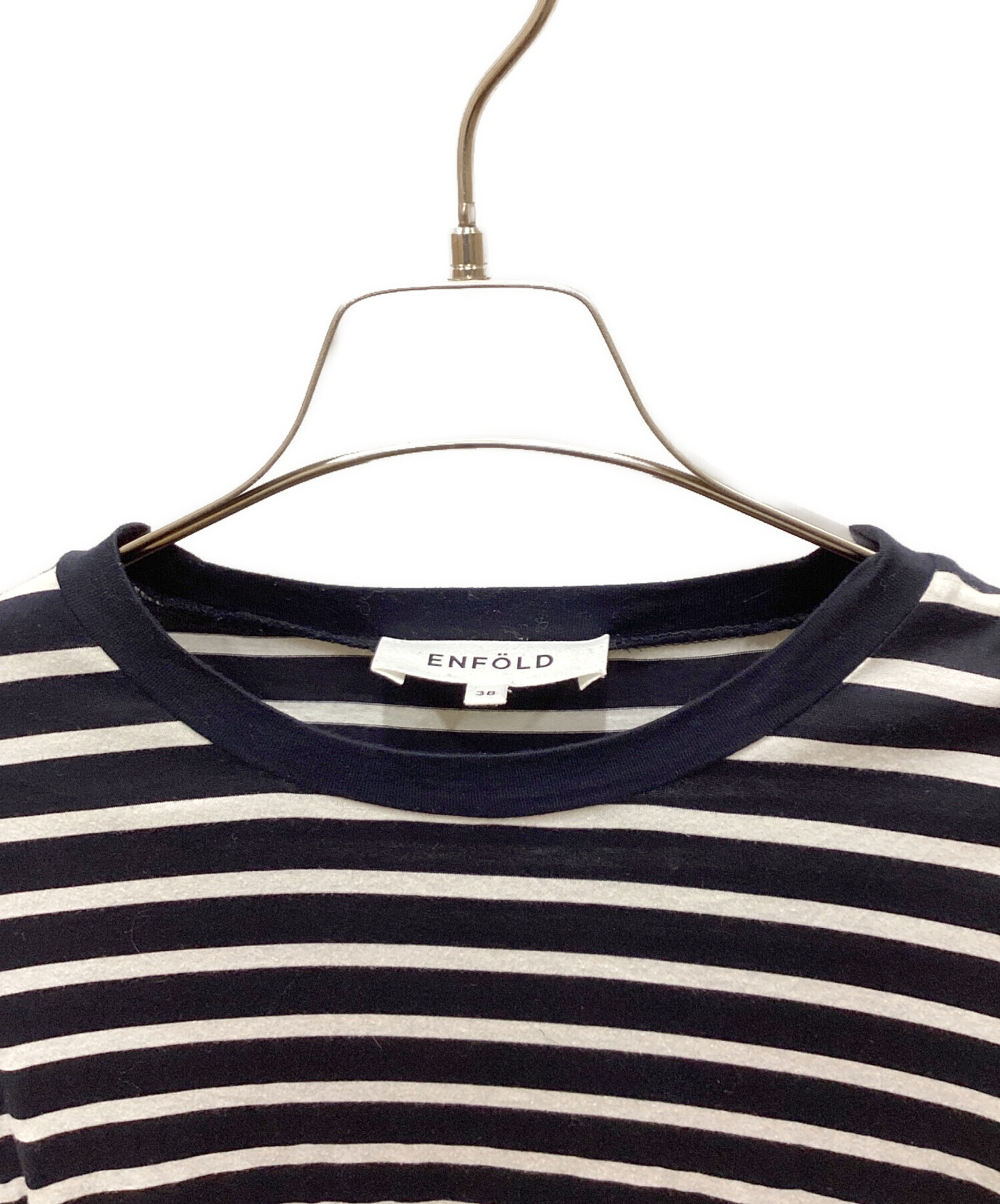 トップス ENFOLD SHIRT LAYERED BORDER PULLOVER 中古・古着通販】ENFOLD (エンフォルド) SHIRT LAYERED BORDER