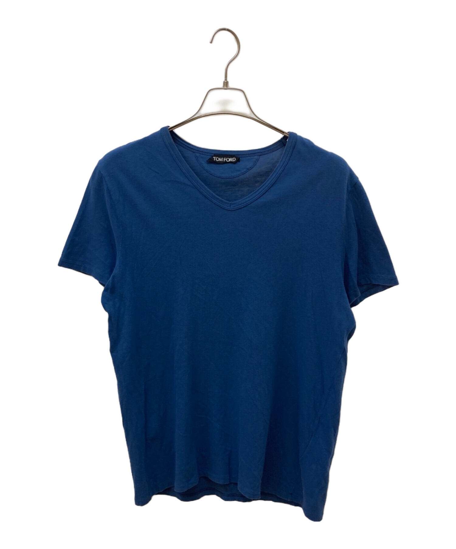 中古・古着通販】TOM FORD (トムフォード) VネックTシャツ ブルー 