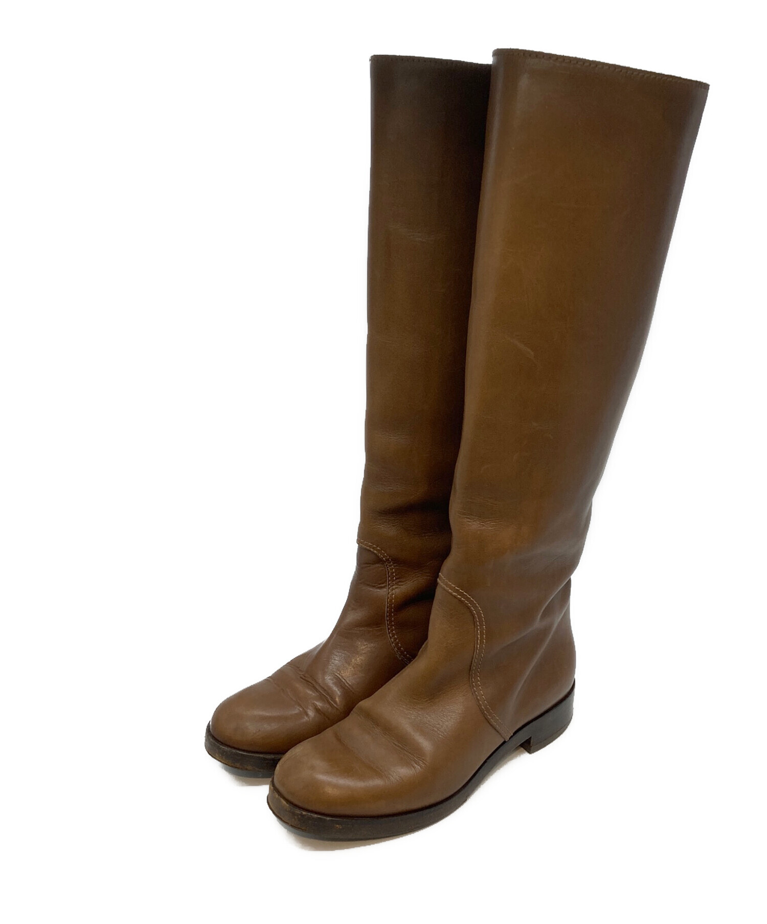 MARNI ロングブーツ 中古・古着通販】MARNI (マルニ) ロングブーツ ブラウン サイズ:SIZE