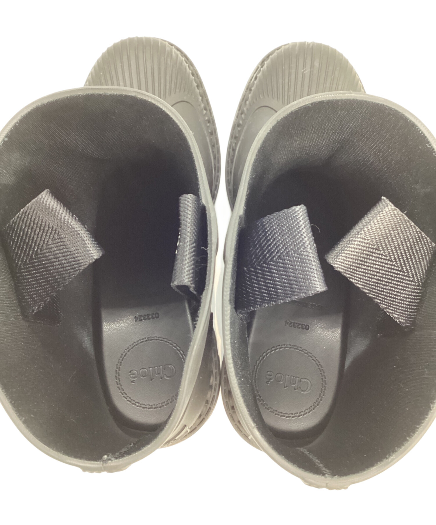 中古・古着通販】Chloe (クロエ) レインブーツ ブラック サイズ:37