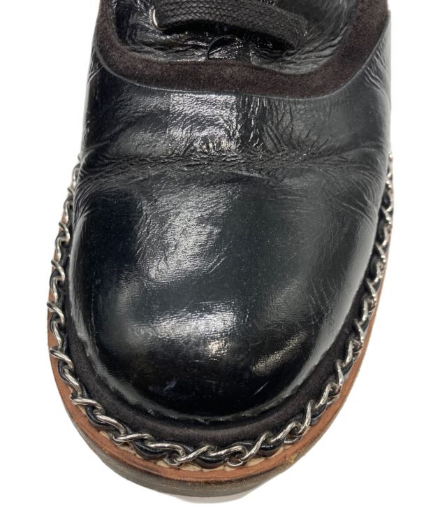 中古・古着通販】CHANEL (シャネル) レースアップチェーンブーツ