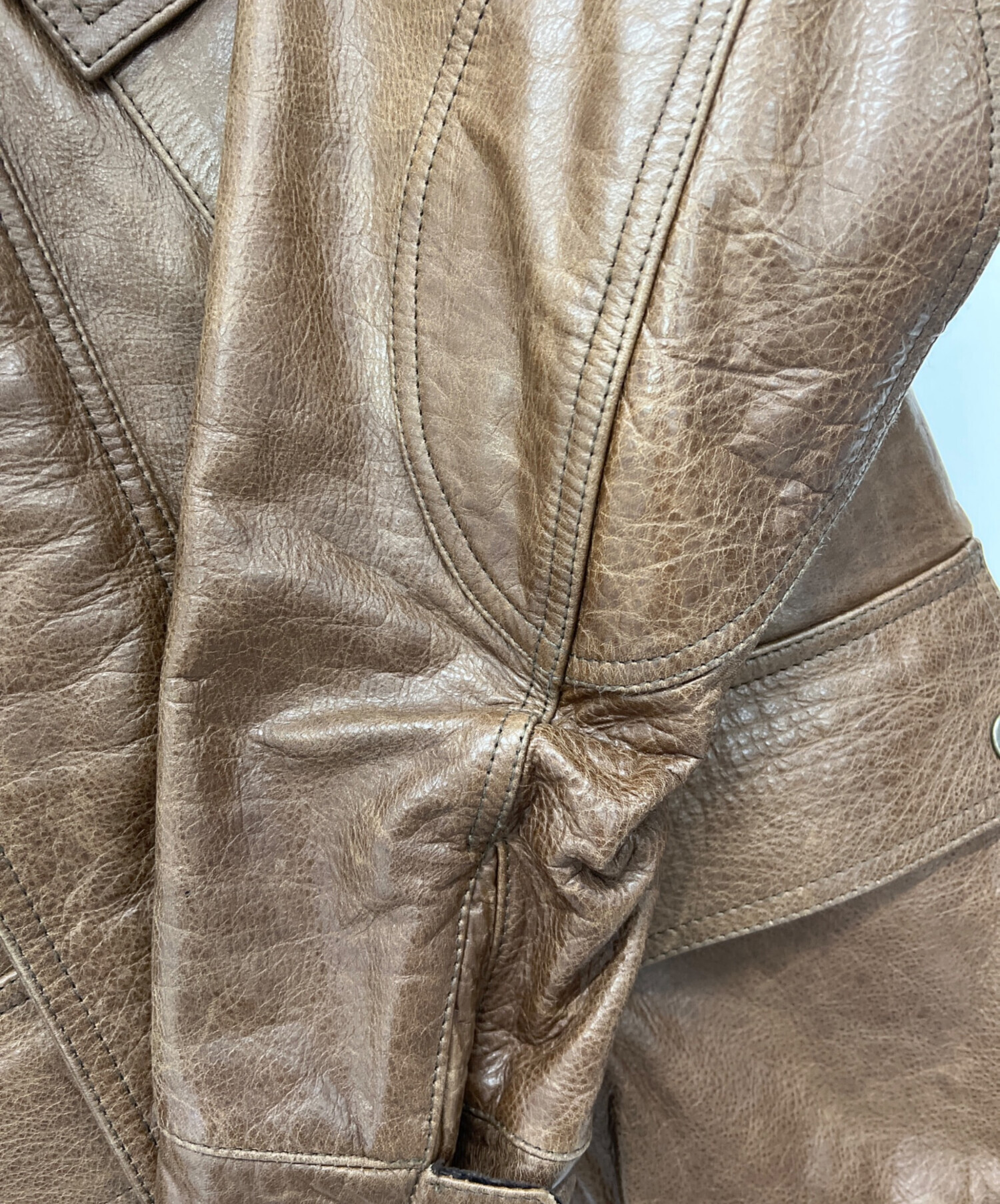 中古・古着通販】BELSTAFF (ベルスタッフ) レザージャケット ブラウン