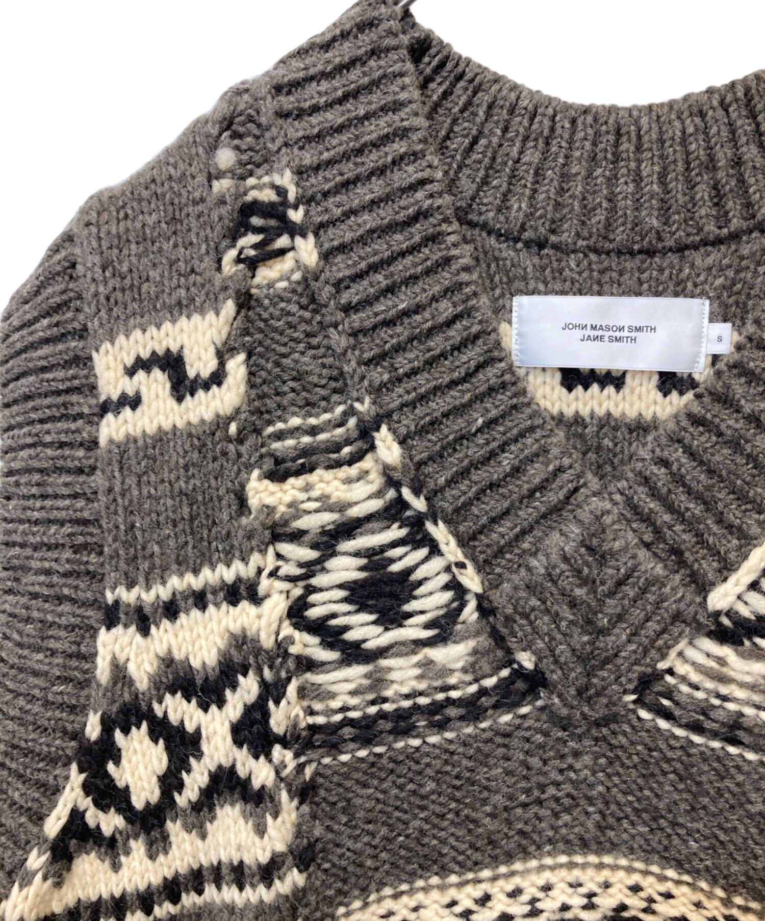 jane smith ニットベスト JANE SMITH/ジェーンスミス】より3G カナディアン Vネック ニット