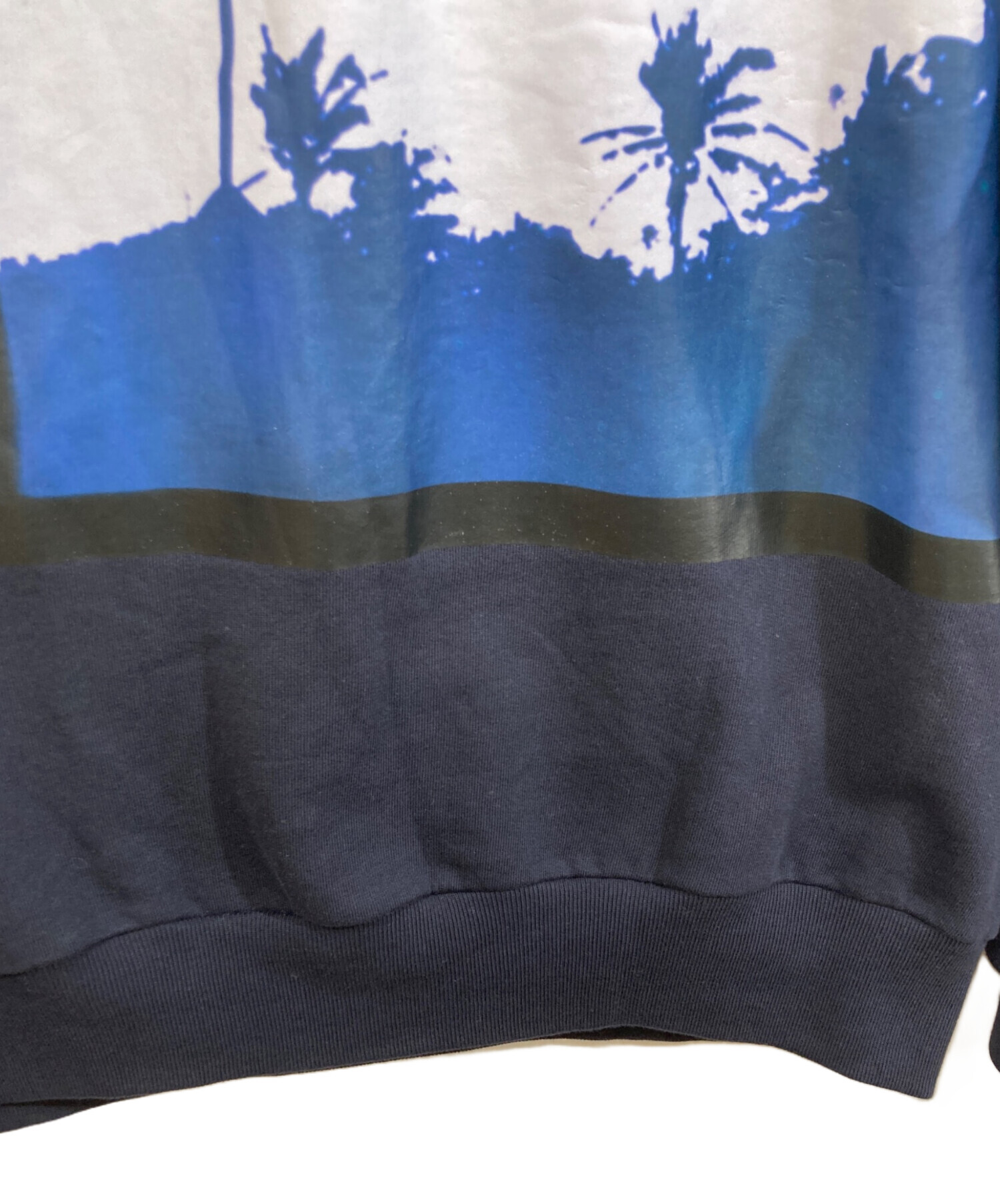 ほぼ未使用　ドリスヴァンノッテン　レンライ　コラボ　プリント　フーディ　ブラック 中古・古着通販】DRIES VAN NOTEN (ドリスヴァンノッテン) LEN LYE