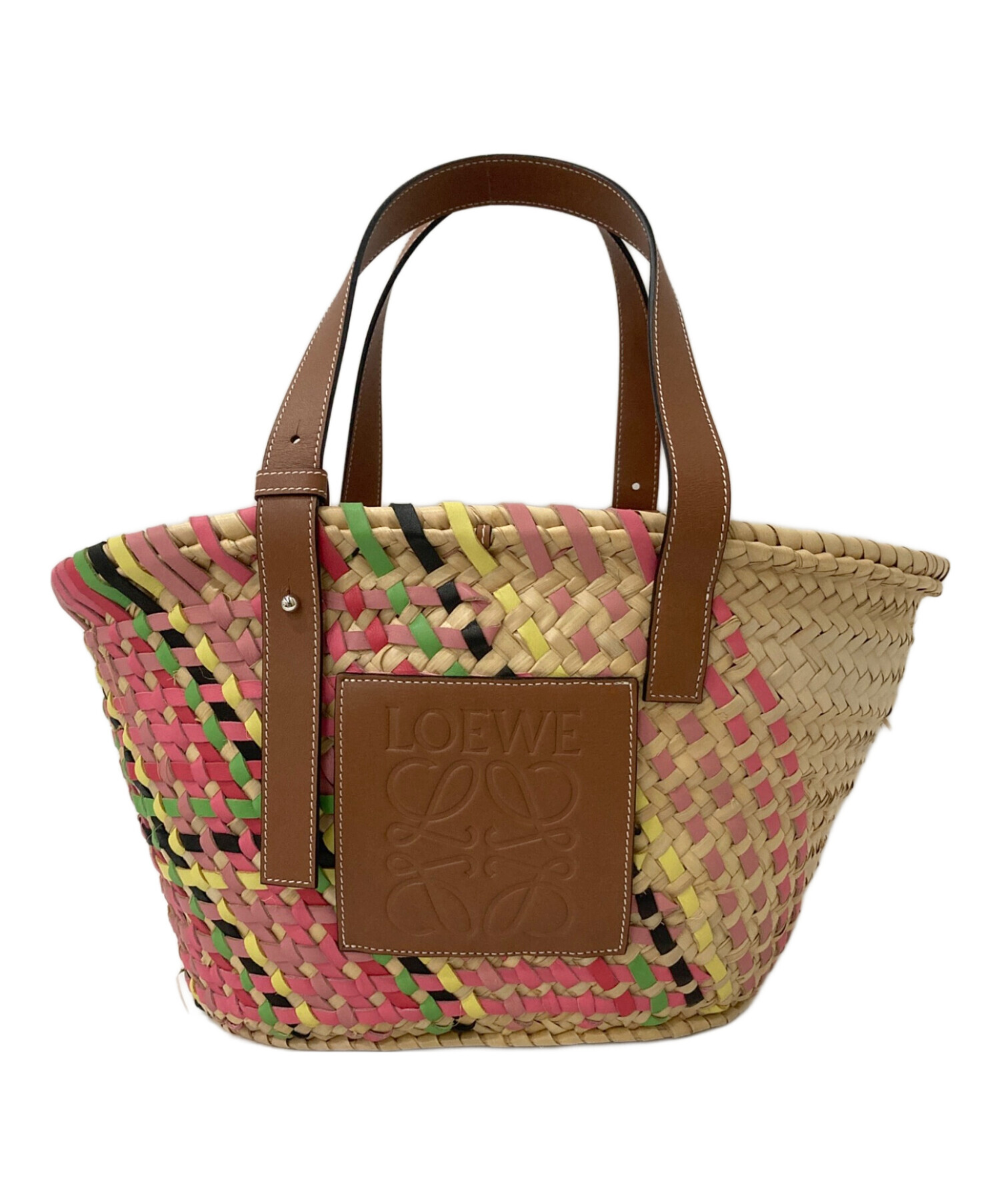 中古・古着通販】LOEWE (ロエベ) アナグラムストローバッグM 中古・古着通販】LOEWE (ロエベ) アナグラムストローバッグM