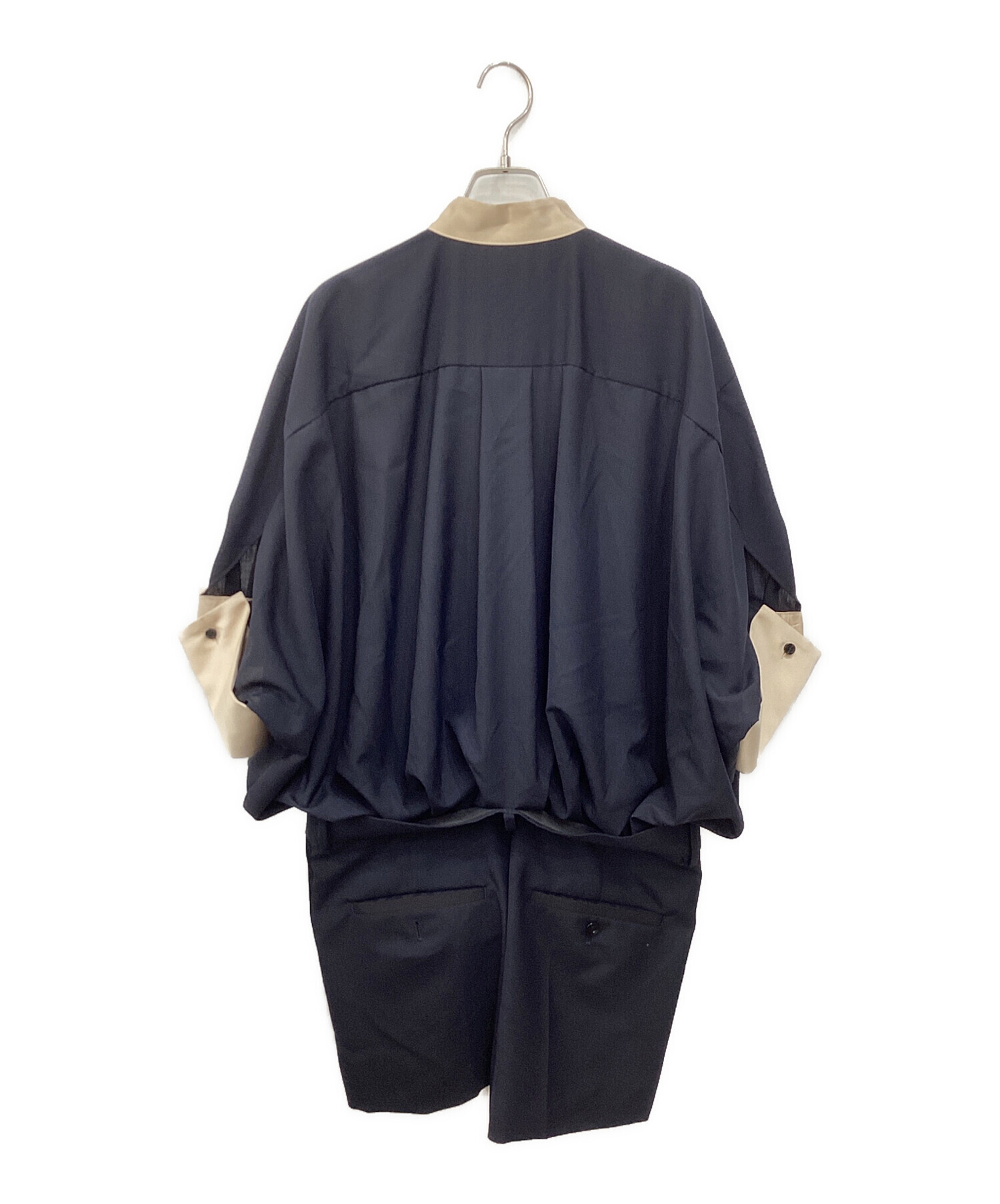 中古・古着通販】sacai (サカイ) Suiting Mix Dress ネイビー サイズ