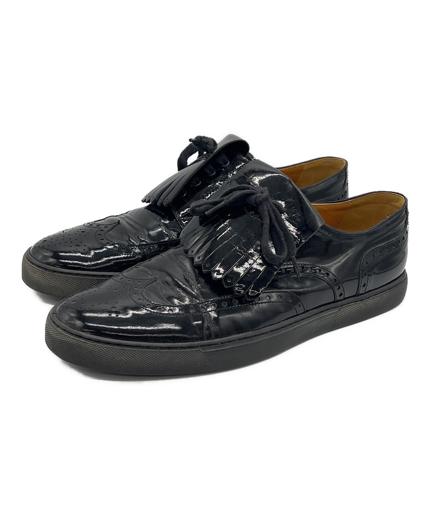 中古・古着通販】HERMES (エルメス) エナメルシューズ ブラック サイズ
