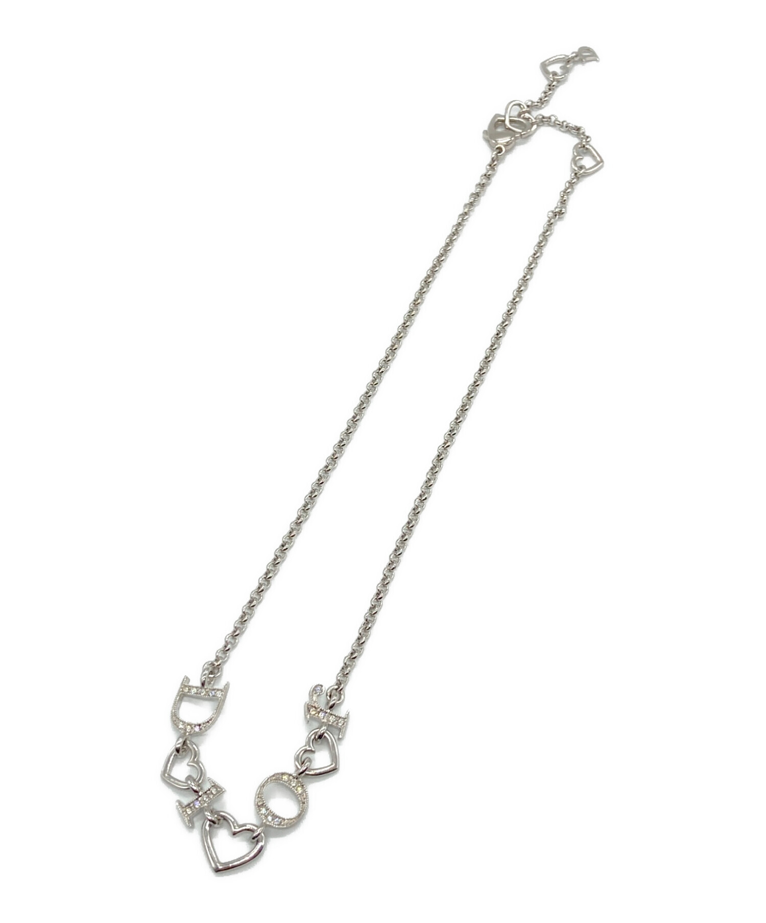 中古・古着通販】DIOR (ディオール) ハートチャームネックレス 