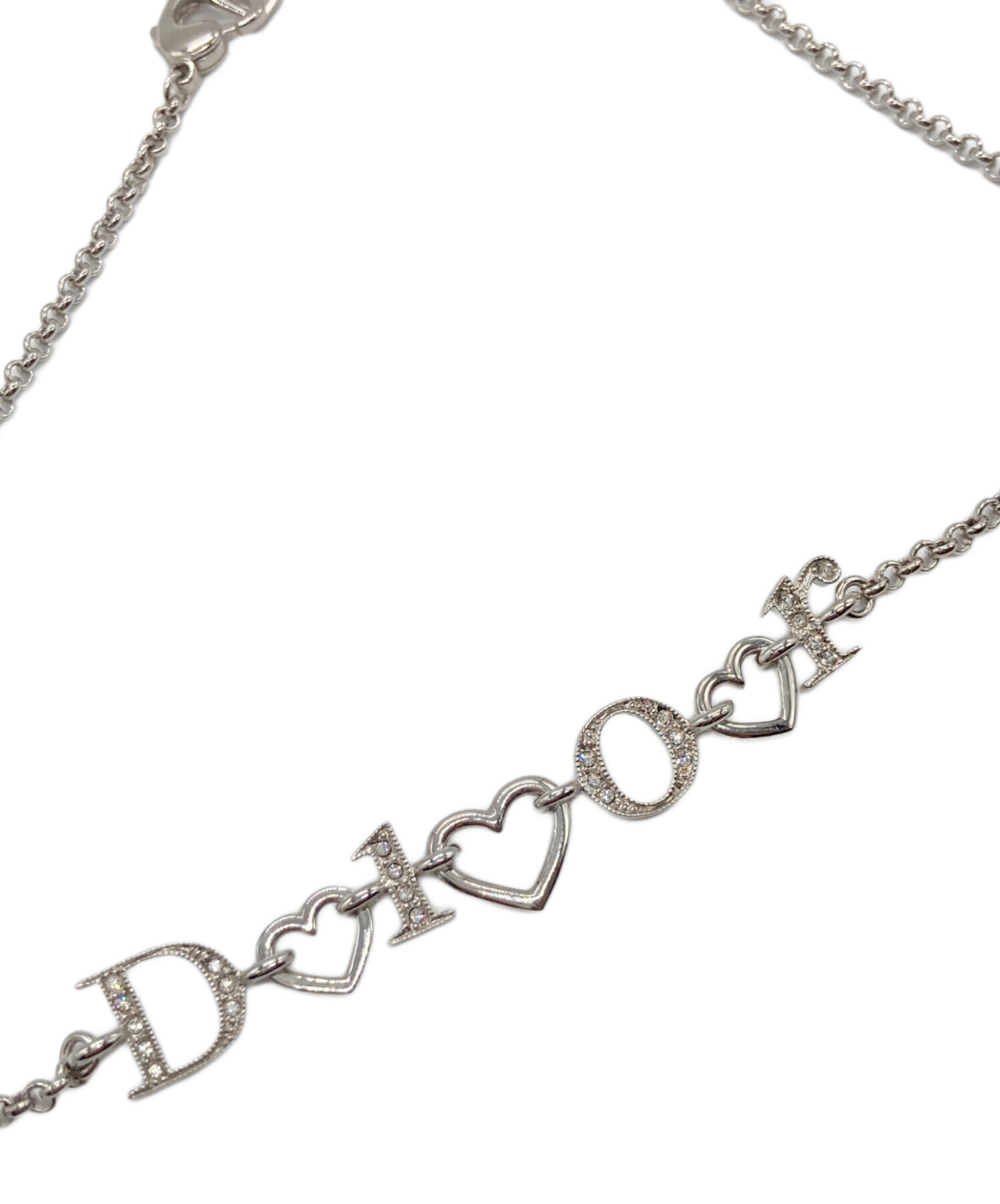 中古・古着通販】DIOR (ディオール) ハートチャームネックレス 