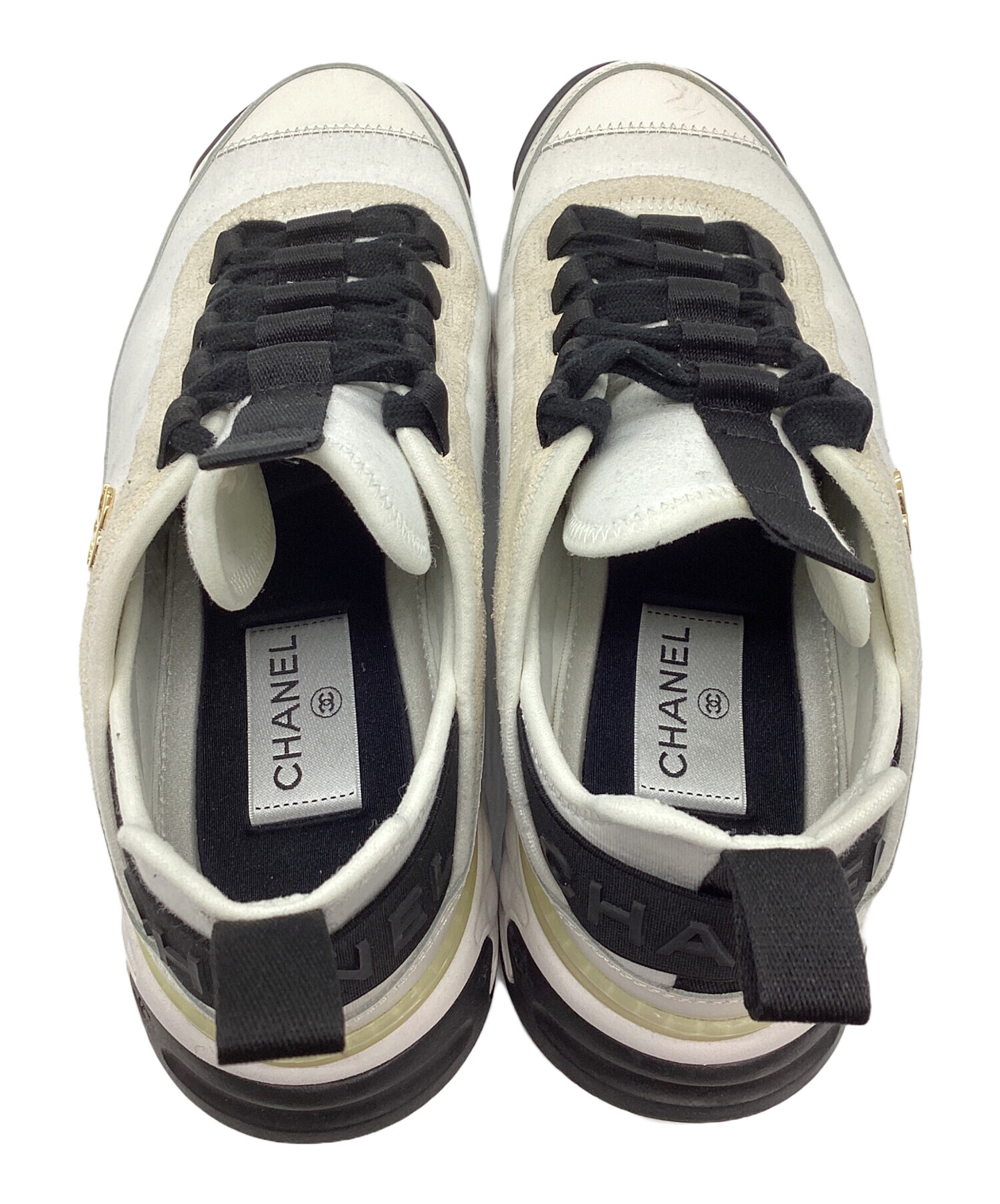 専用ページ※※【新品未使用】 CHANEL スニーカー 39 Chanel CC Logo Sneaker Black White 39 NIB | eBay