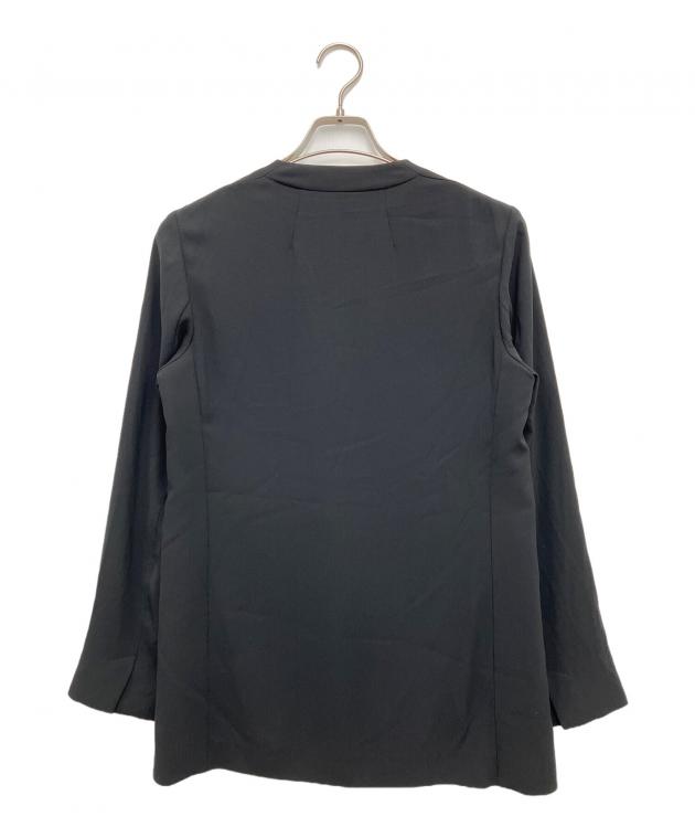 Theory POWDER CREPE COLLORLESS JK サイズ4 中古・古着通販】theory (セオリー) Powder Crepe CL Collarless JK