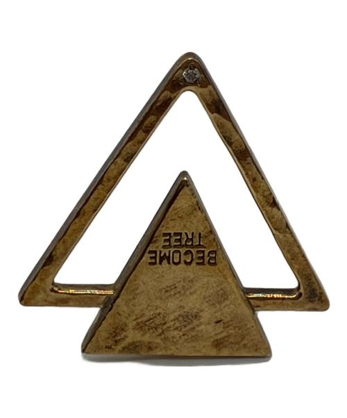BECOME TREE ゴールド ピアス 中古・古着通販】BECOME TREE (ビカムツリー) DOUBLE TRIANGLE PIERCE