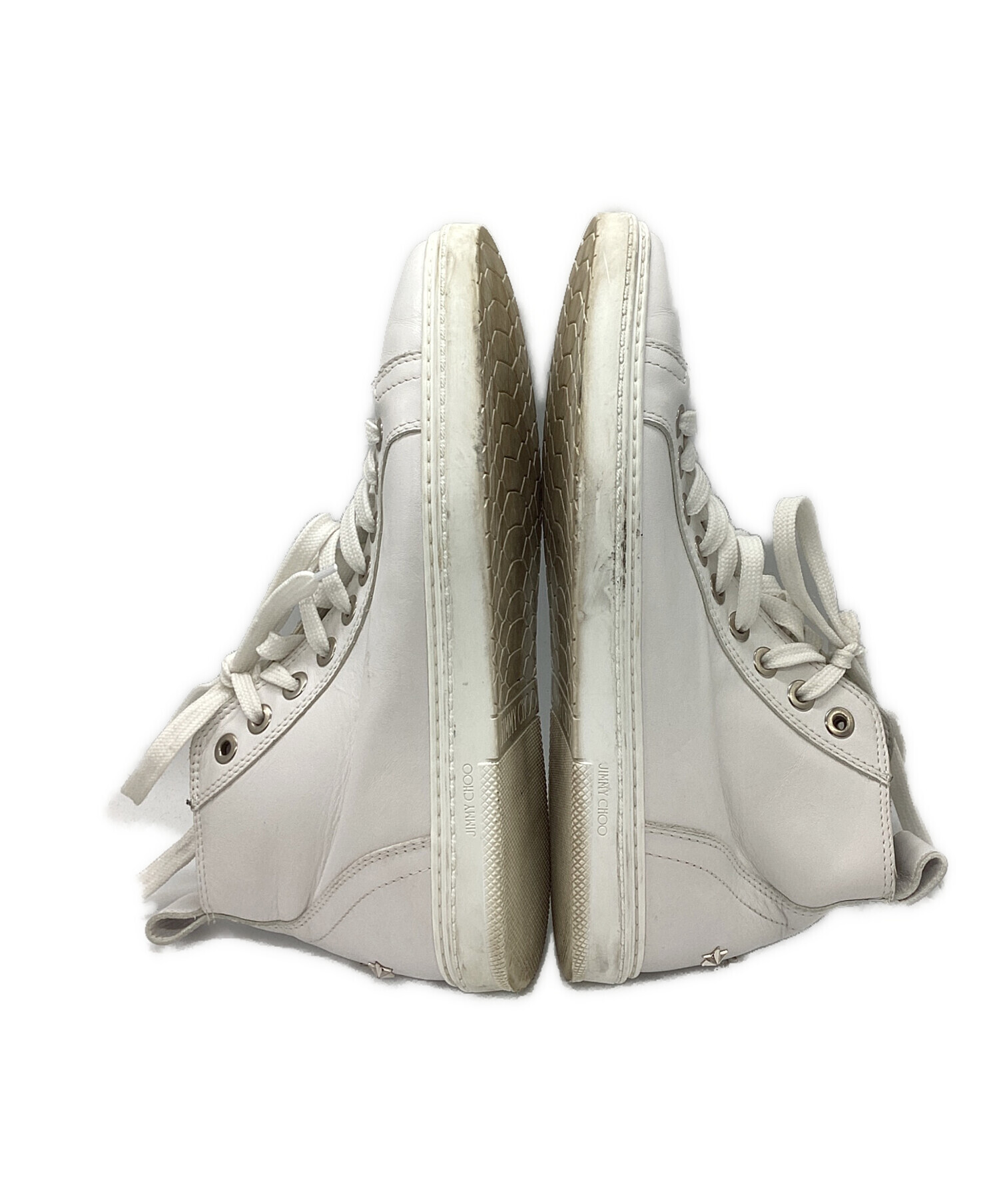 JIMMY CHOO ホワイト ハイカットスニーカーサイズ41