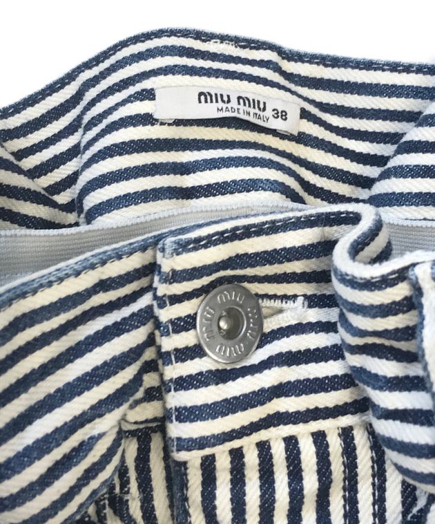 中古・古着通販】MIU MIU (ミュウミュウ) ヒッコリーストライプデニム