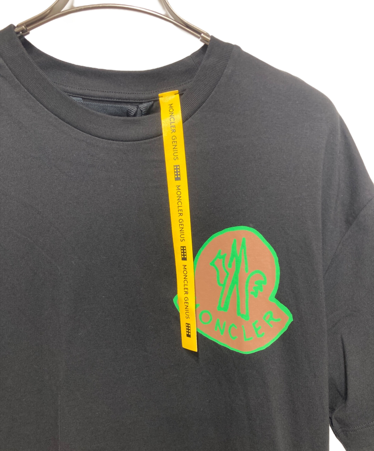 中古・古着通販】MONCLER (モンクレール) ロゴTシャツ ブラック サイズ