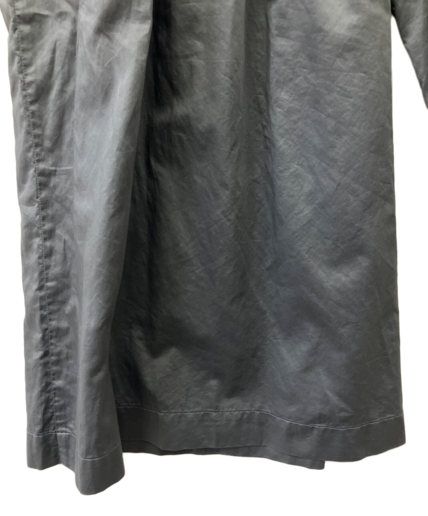 【新品未使用】ATON エイトン　コットン オールインワン　チャコールグレー　S 中古・古着通販】ATON (エイトン) MICRO COTTON SATIN OVERALL