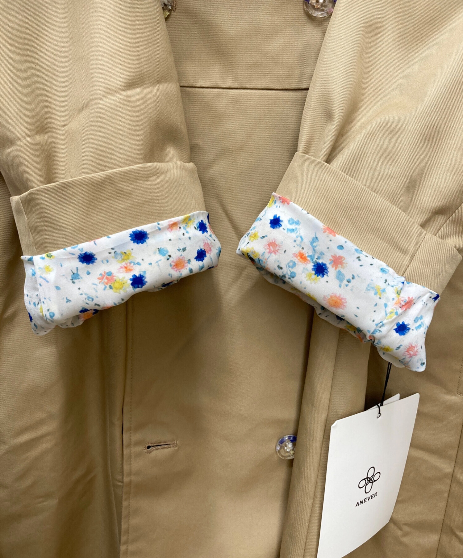 中古・古着通販】ANEVER (アンエバー) SEDUM/フラワーボタントレンチ 