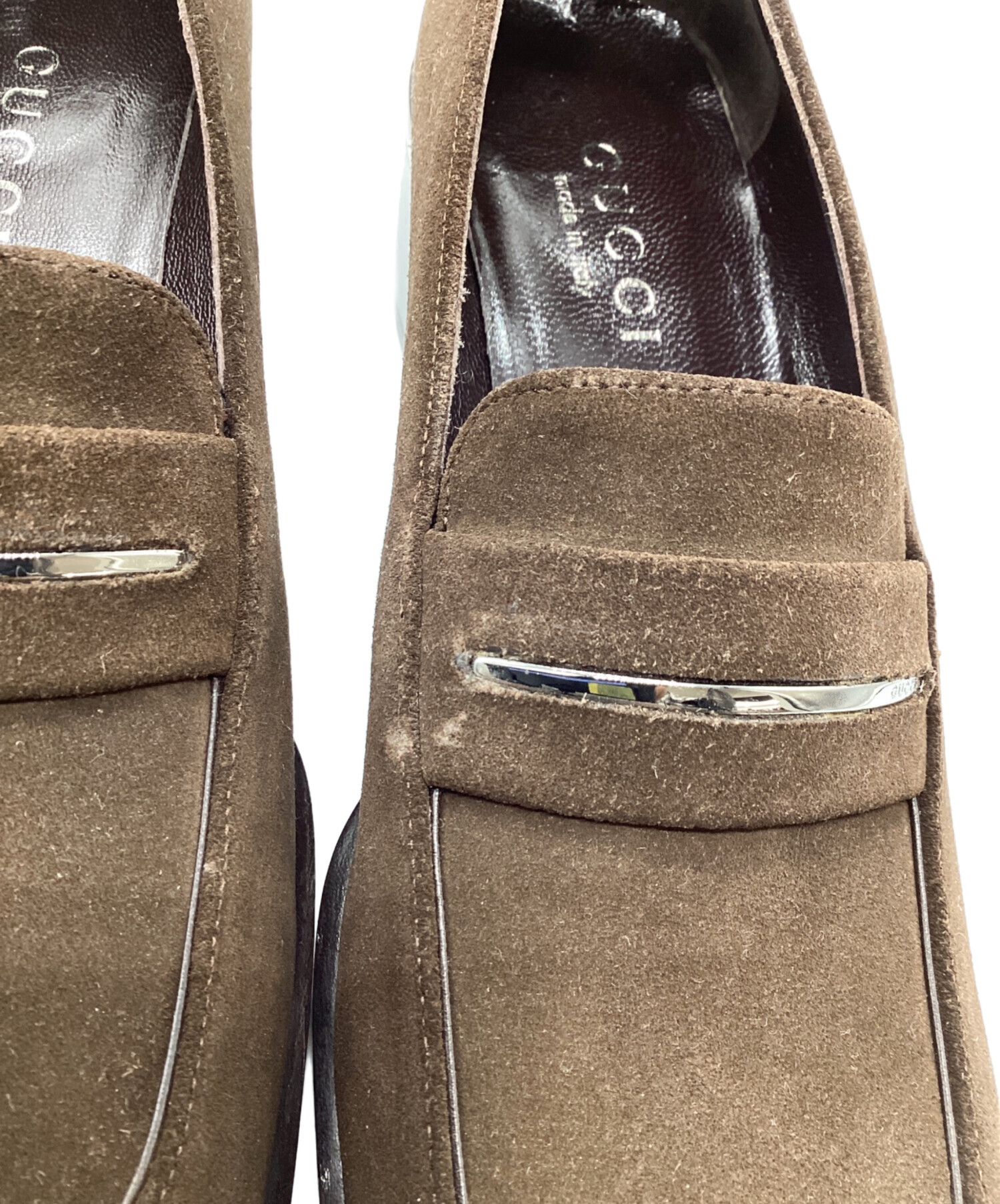 中古・古着通販】GUCCI (グッチ) ローファーパンプス ブラウン サイズ 