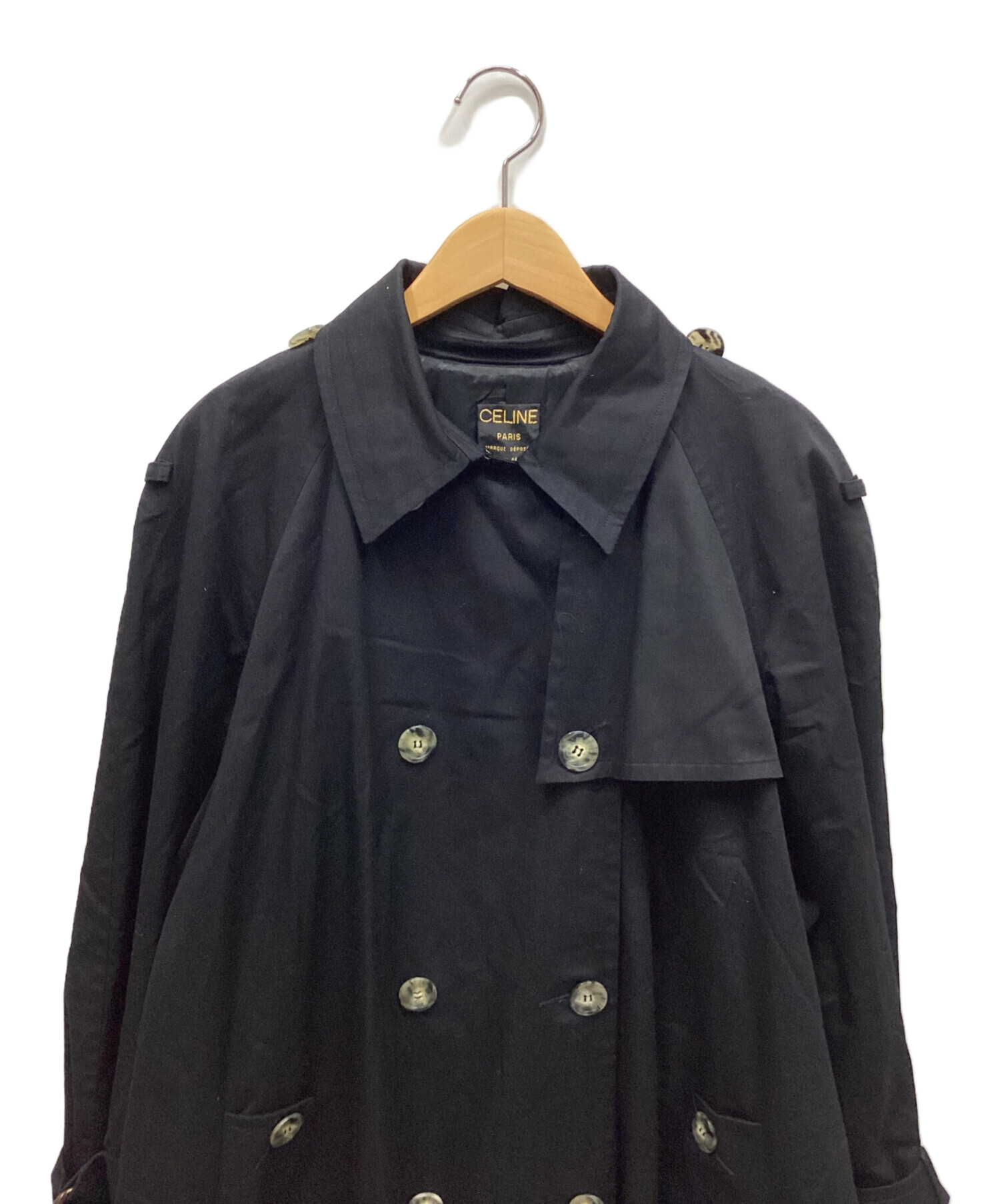 中古・古着通販】CELINE (セリーヌ) トレンチコート ブラック サイズ
