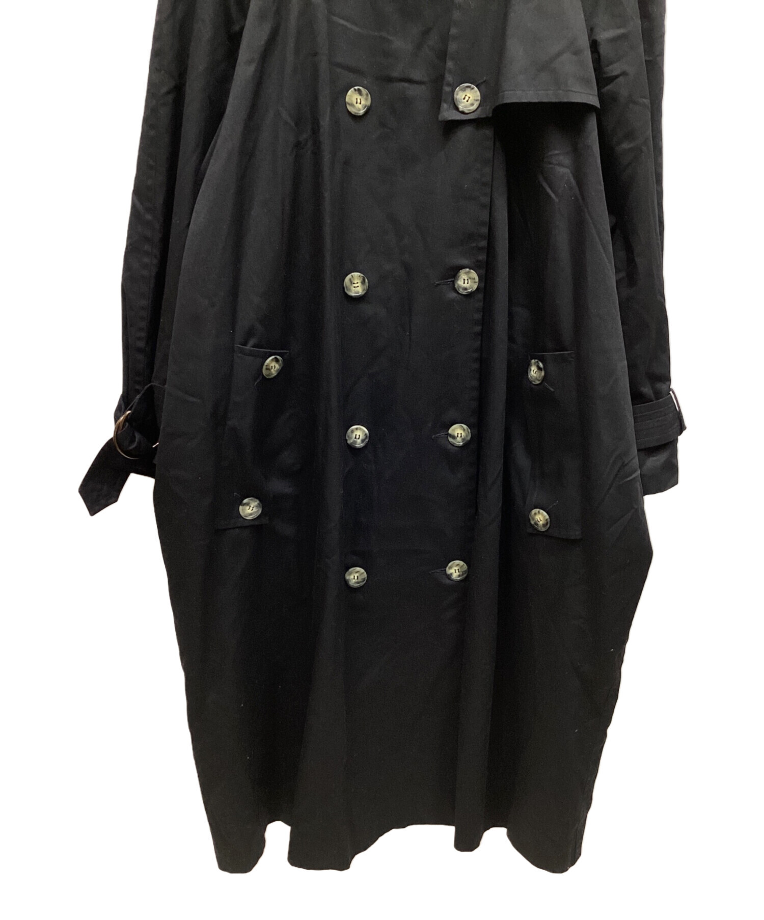 中古・古着通販】CELINE (セリーヌ) トレンチコート ブラック サイズ