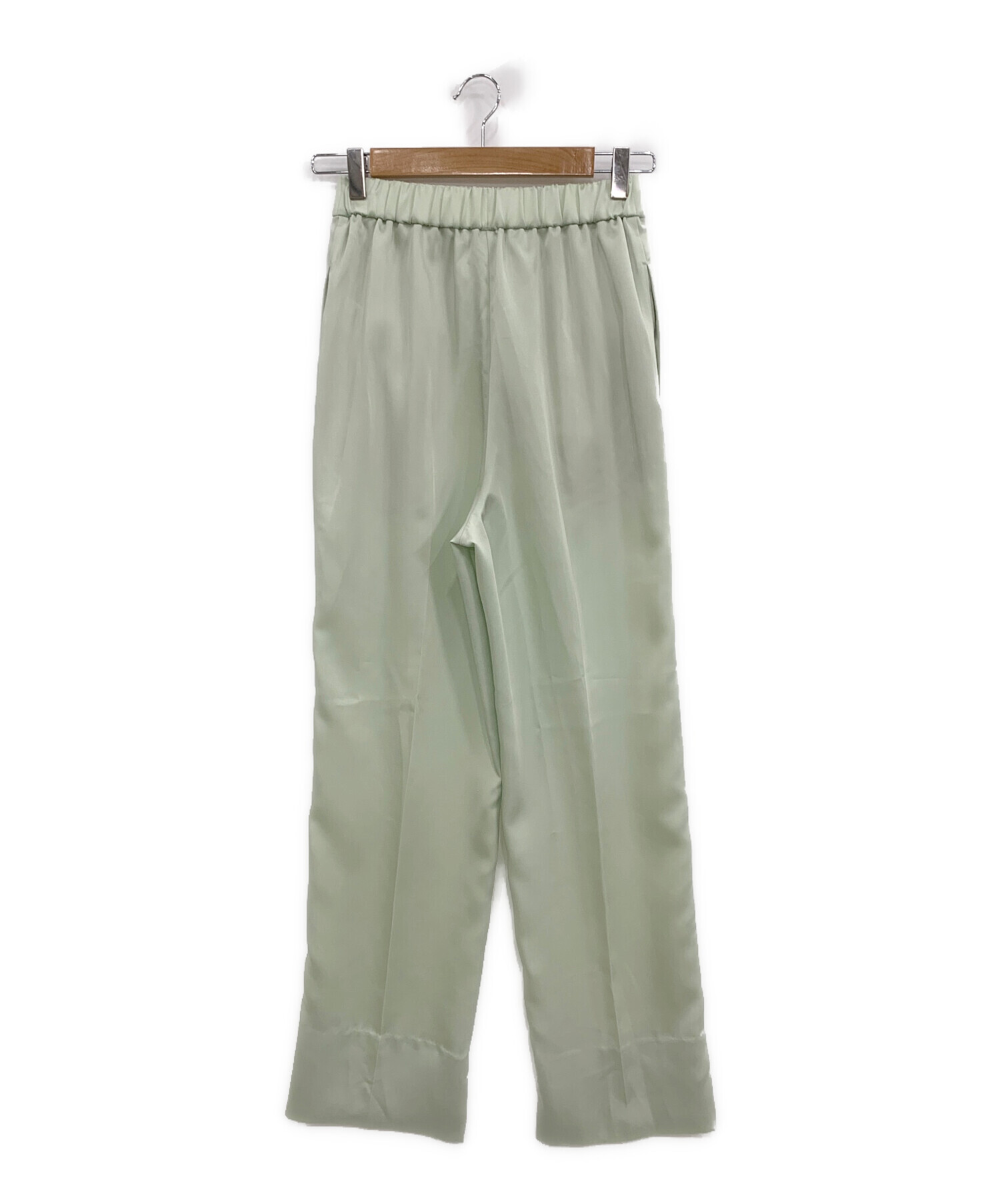 中古・古着通販】yori (ヨリ) ハンサムサテンパンツ ミント サイズ:36
