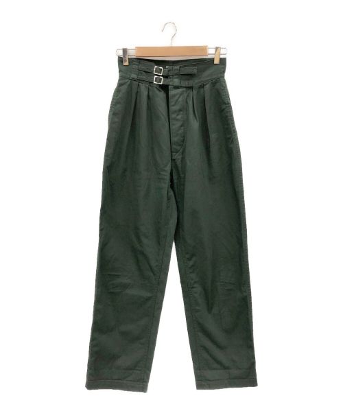 リノ LENO DOUBLE GURKHA TROUSERS グルカパンツ 中古・古着通販】LENO (リノ) DOUBLE BELTED GURKHA TROUSERS カーキ