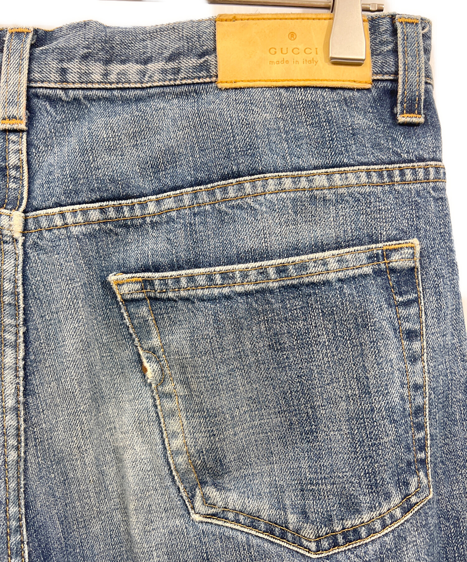 中古・古着通販】GUCCI (グッチ) ストレートデニムパンツ インディゴ