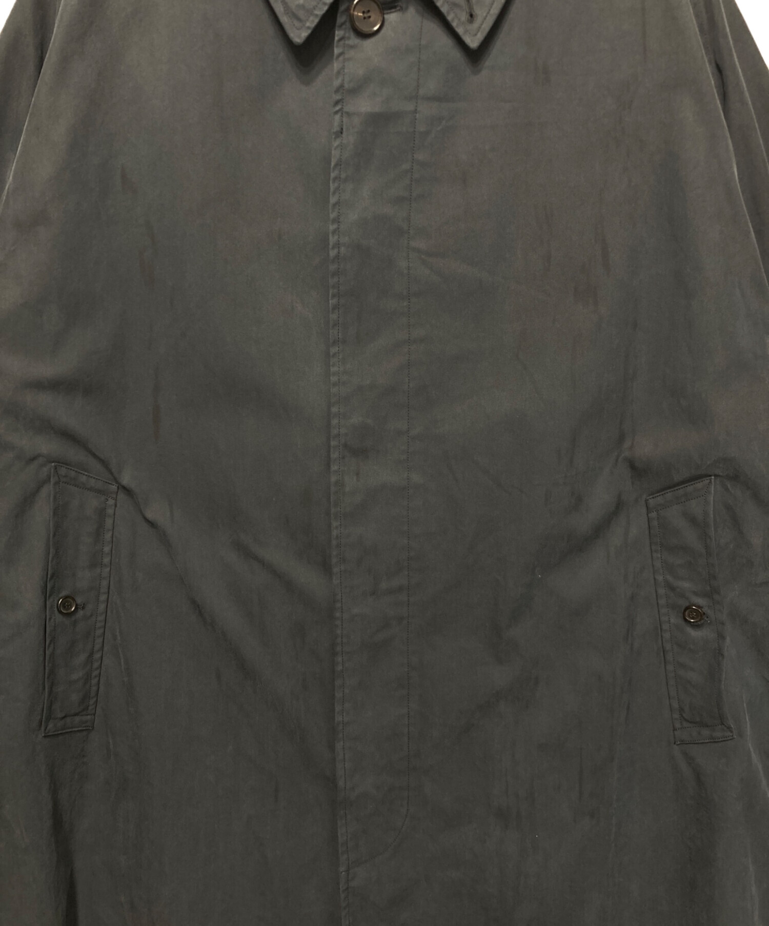 中古・古着通販】LE (エルイー) C/Pギャババルカラーコート ブラック