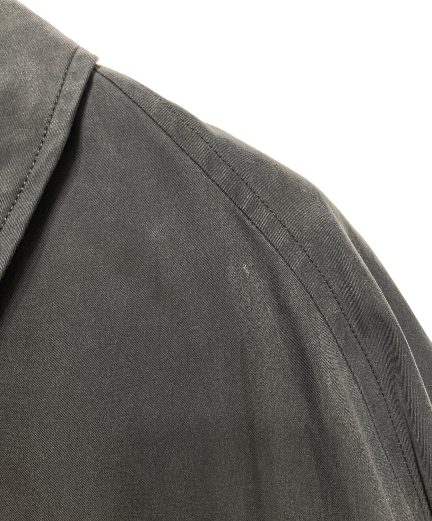 中古・古着通販】LE (エルイー) C/Pギャババルカラーコート ブラック