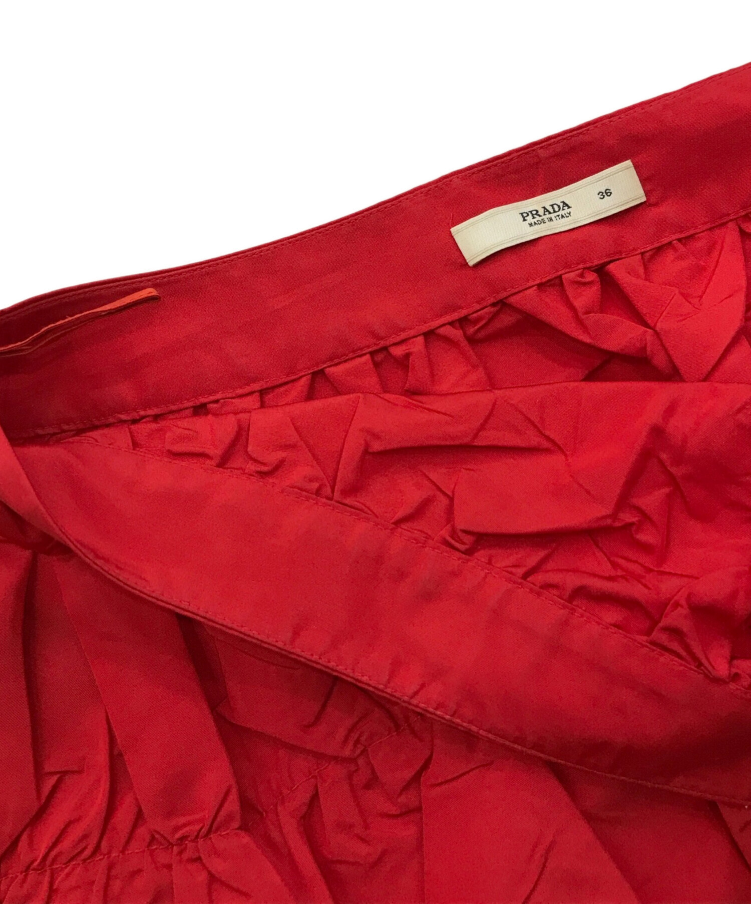 中古・古着通販】PRADA (プラダ) シルクブレンドギャザースカート
