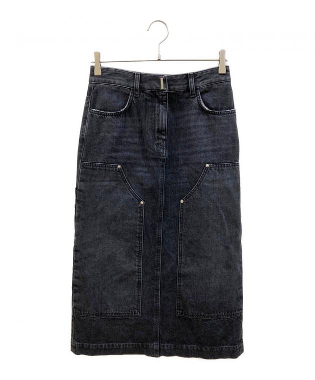 中古・古着通販】GIVENCHY (ジバンシィ) デニムスカート ブラック