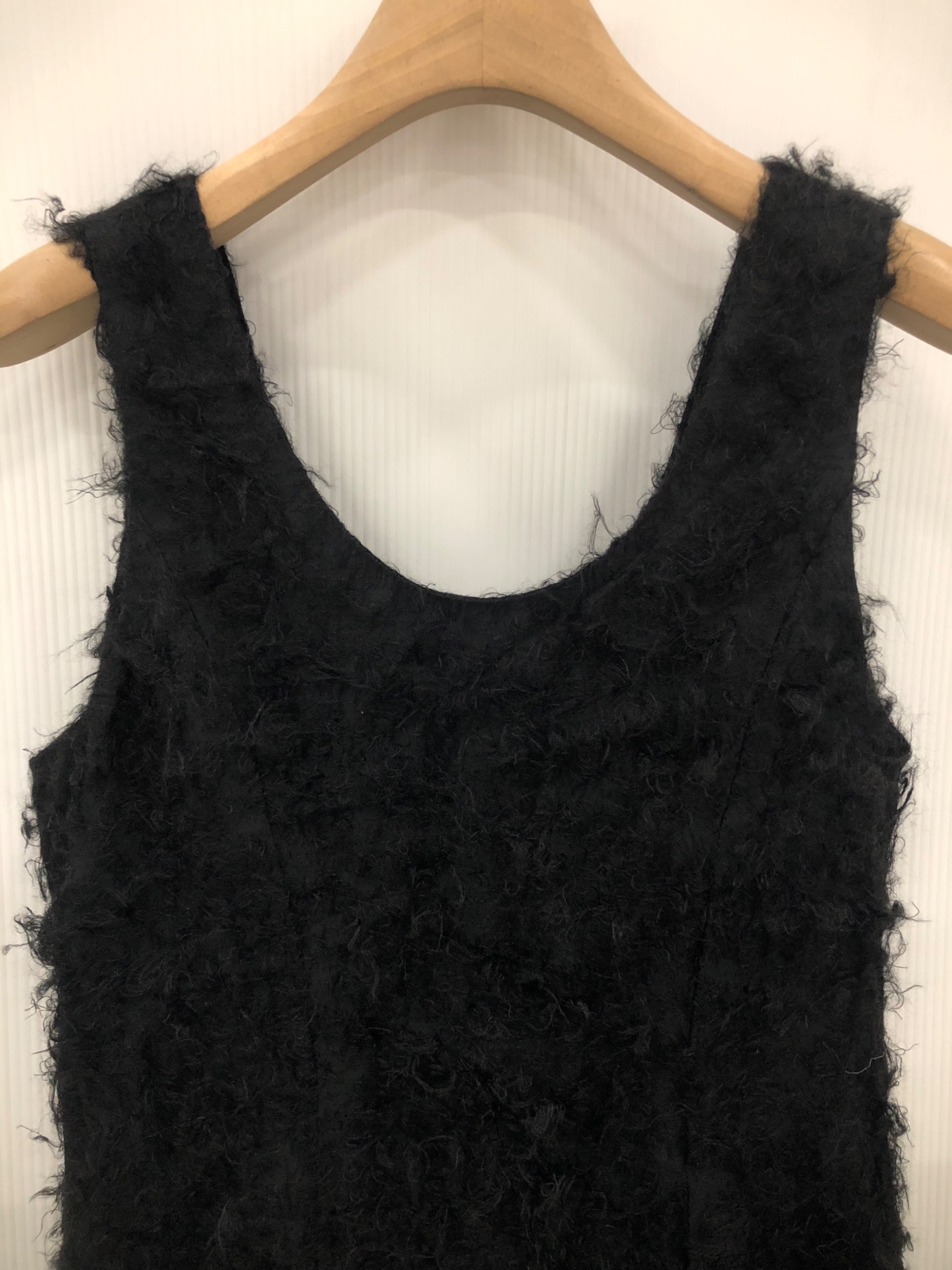 中古・古着通販】CLANE (クラネ) フェザーフレアワンピース ブラック 