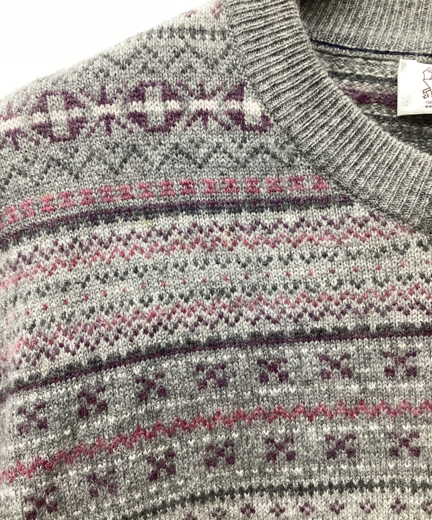 BRUNELLO CUCINELLI 46カシミヤ 100% ブルネロ グレー 中古・古着通販】BRUNELLO CUCINELLI (ブルネロクチネリ) ノルディック