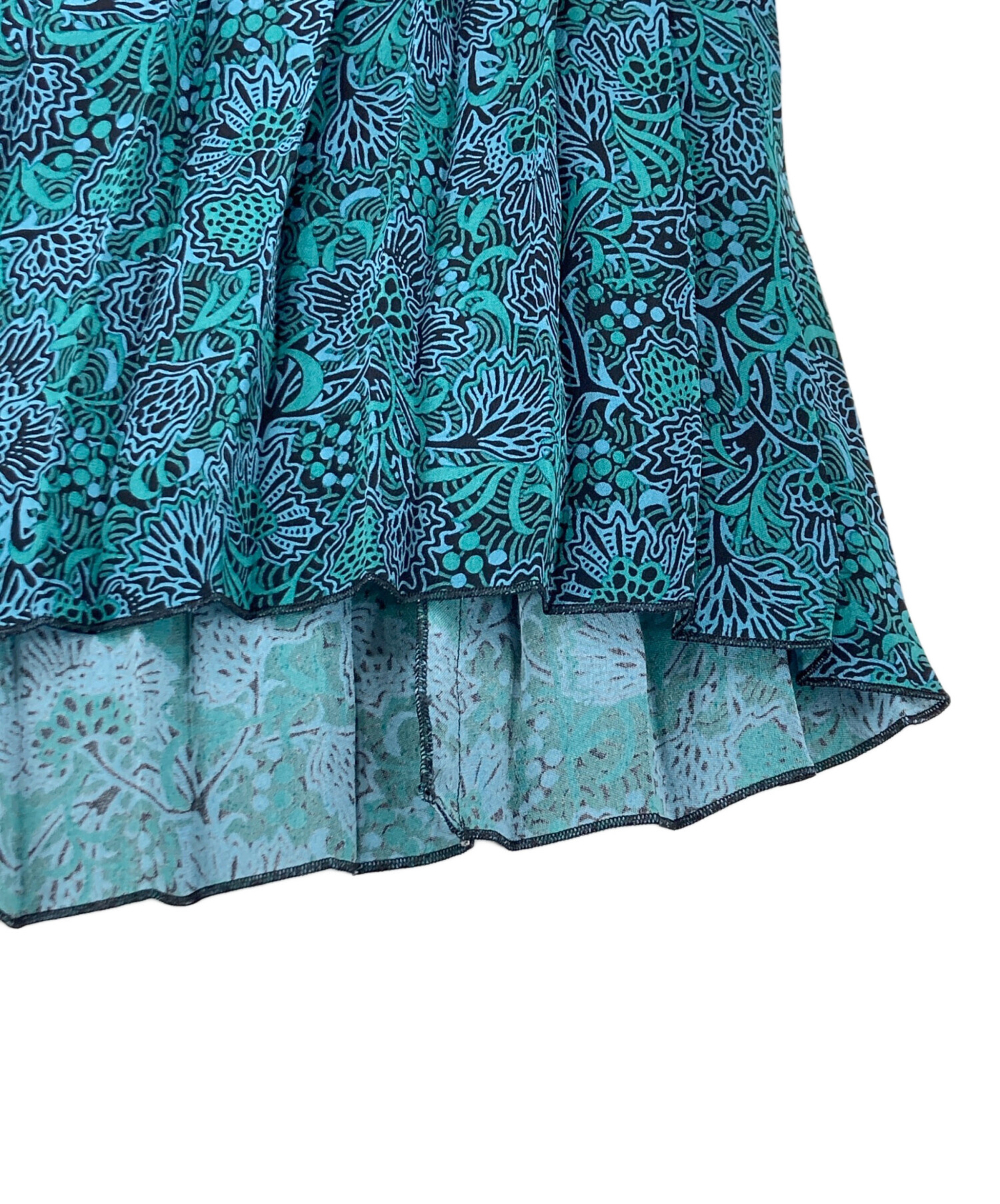 中古・古着通販】DRAWER (ドゥロワー) ジョーゼットプリントプリーツ