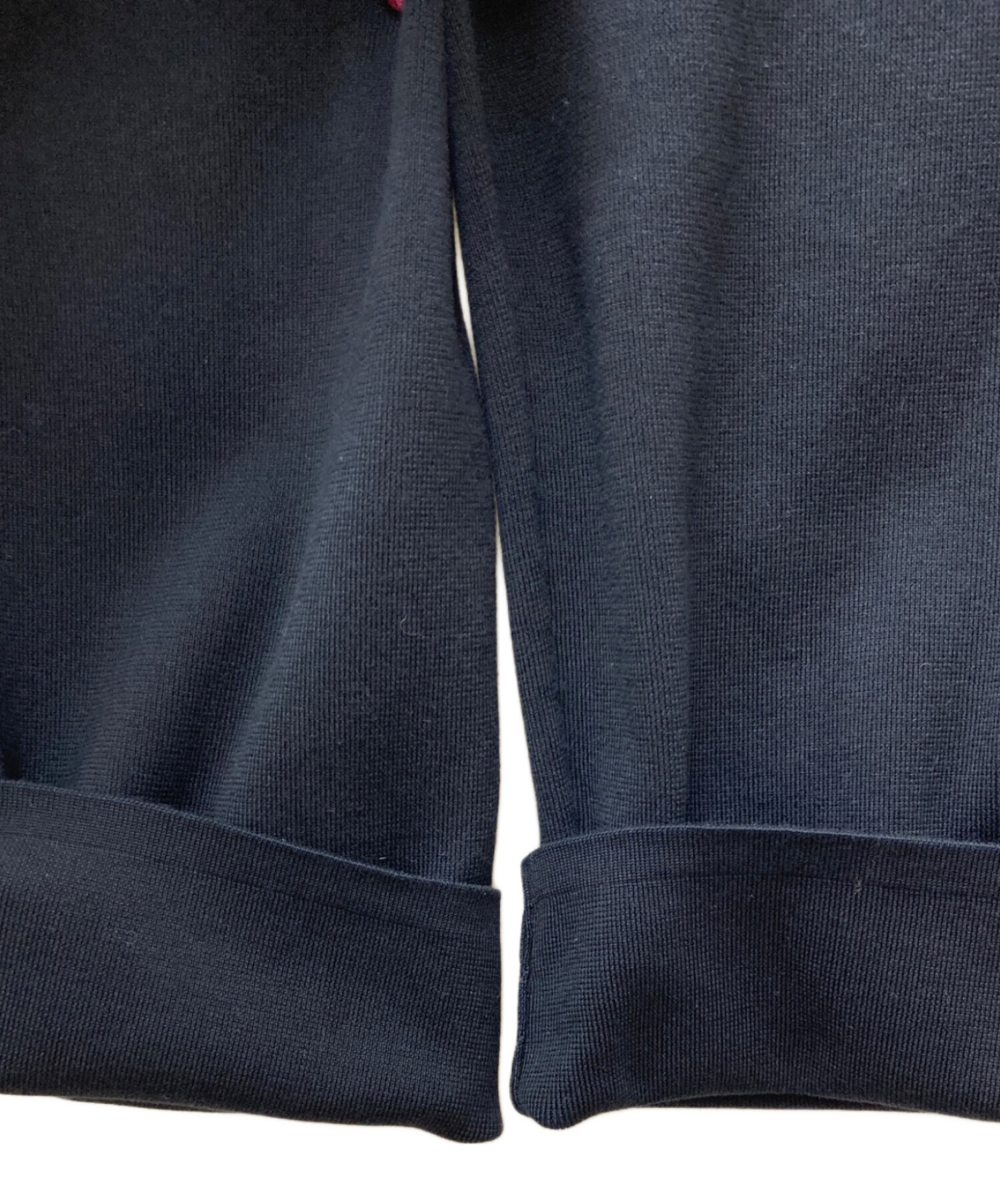 美品 24SS エブール コットンシルク ストレート ニットパンツ ネイビー36 中古・古着通販】ebure (エブール) コットンシルクニットパンツ