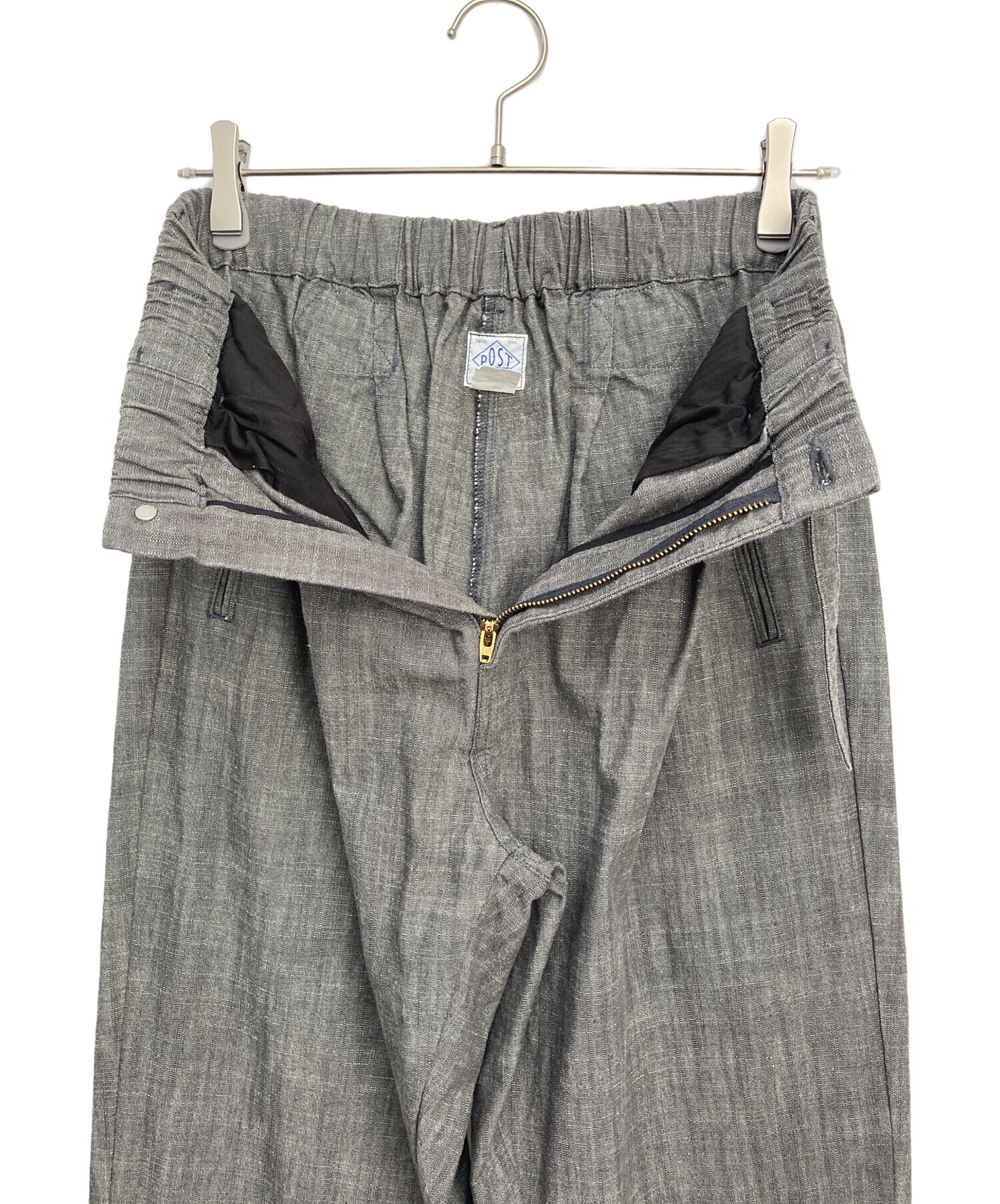 POST O'ALLS パンツ　グレー　ポスト　Lサイズ　3316-SD 日本製 中古・古着通販】POST O'ALLS (ポストオーバーオールズ) パンツ グレー