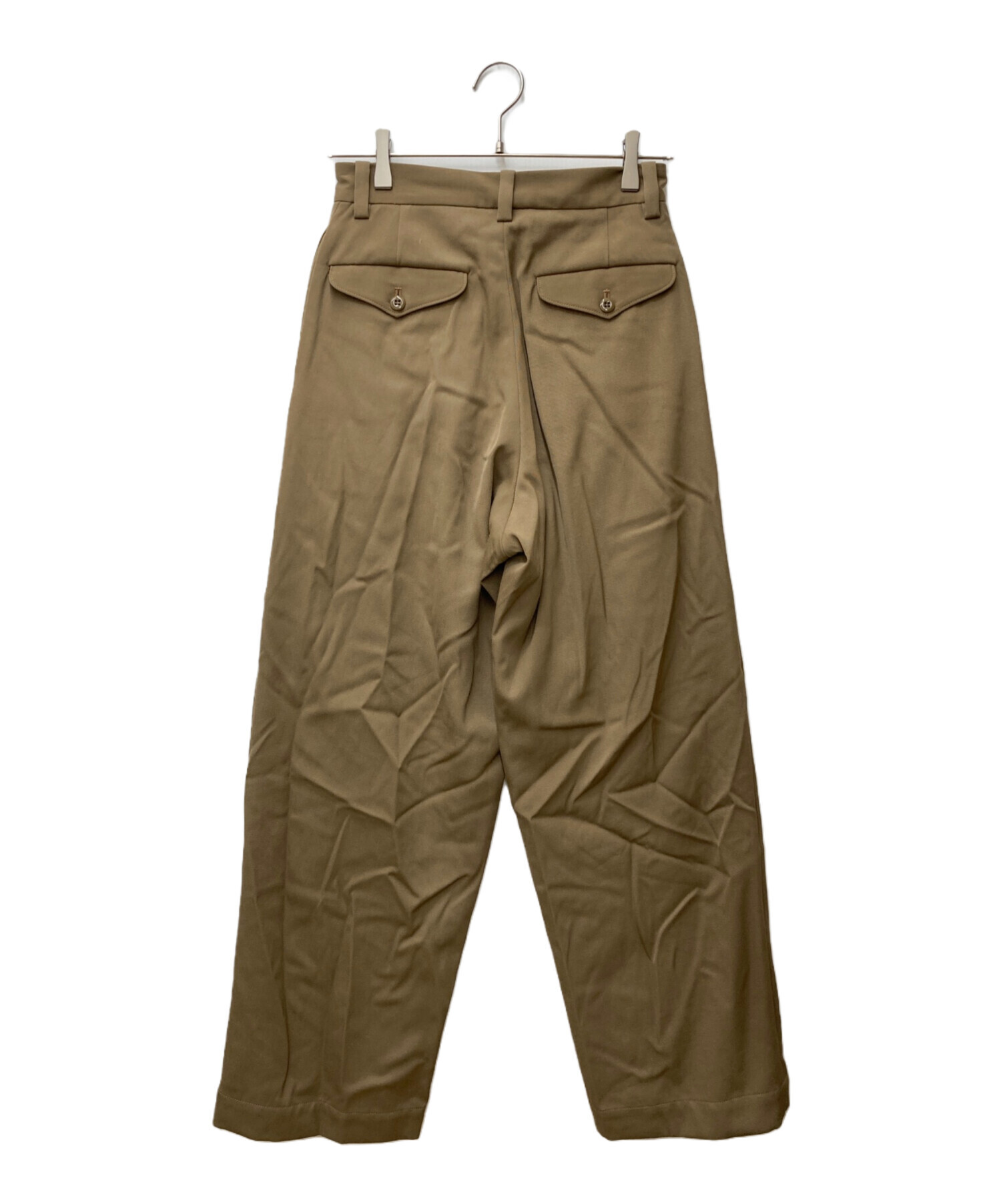 【美品】MADISON BLUE マディソンブルー★ベージュ ワイドパンツ 02 中古・古着通販】MADISON BLUE (マディソンブルー) ハイウエスト