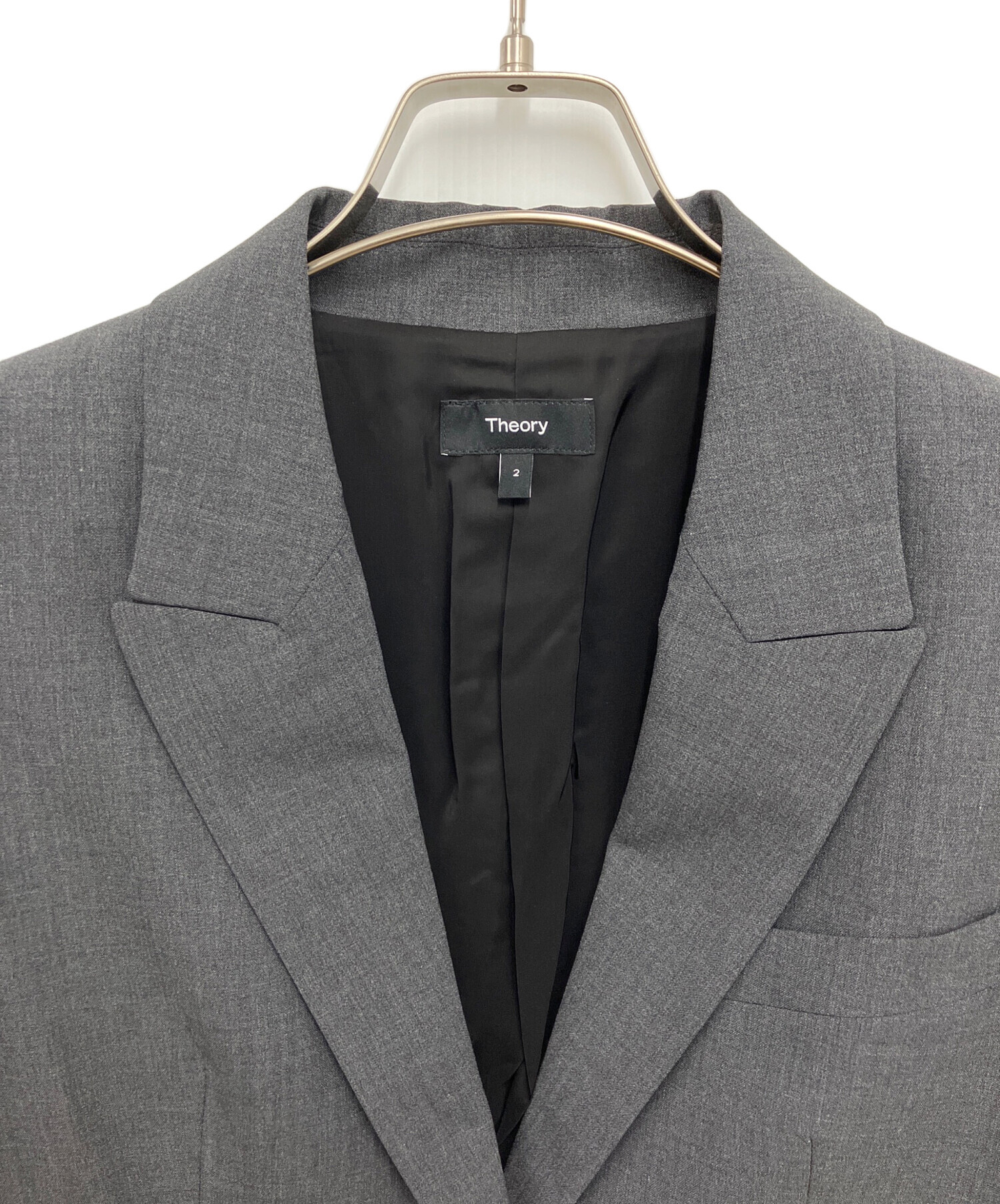 Theory セオリー ダブルジャケット グレー　TRACEABLE.WOOL 中古・古着通販】theory (セオリー) Traceable Wool Etiennette B
