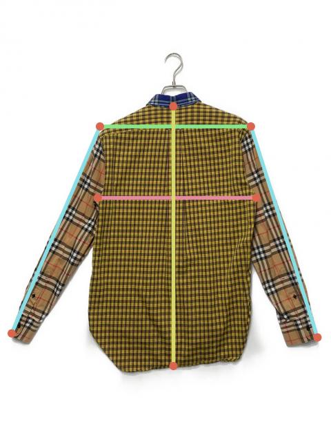 BURBERRY マルチカラー チェックシャツ 中古・古着通販】BURBERRY (バーバリー) クレイジーパターンタータン