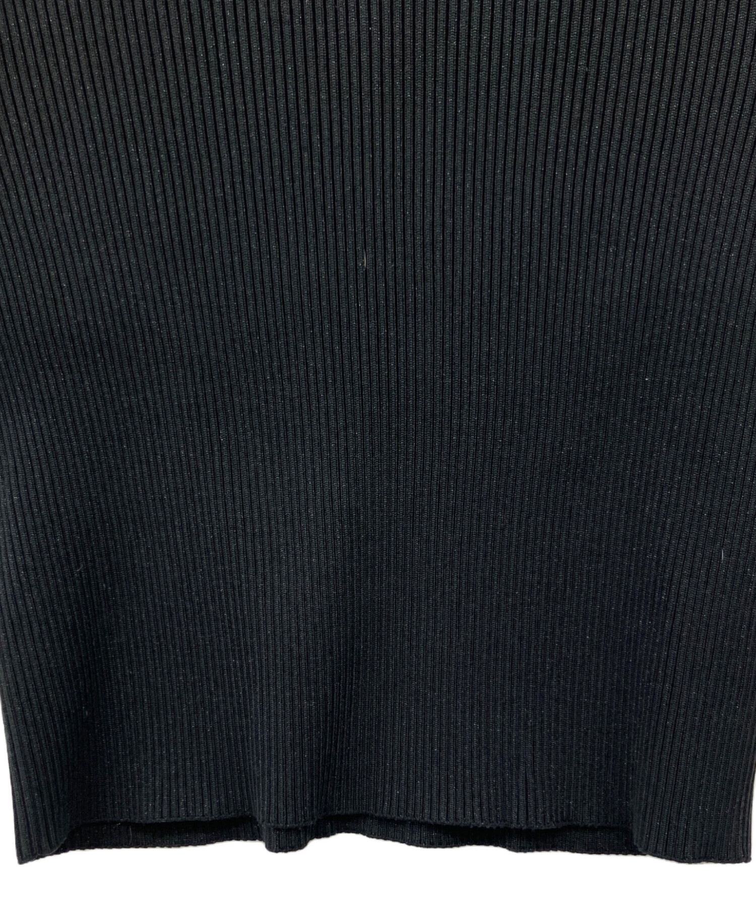 中古・古着通販】CFCL (シーエフシーエル) 半袖リブニット ブラック