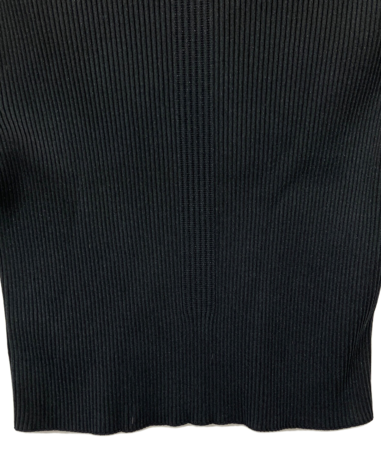 中古・古着通販】CFCL (シーエフシーエル) 半袖リブニット ブラック