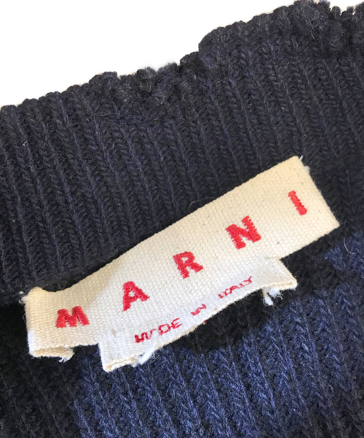 MARNI マルニ　ドライバーズニット　Lサイズ　ネイビー MARNI マルニ ドライバーズニット Lサイズ ネイビー MARNI マルニ