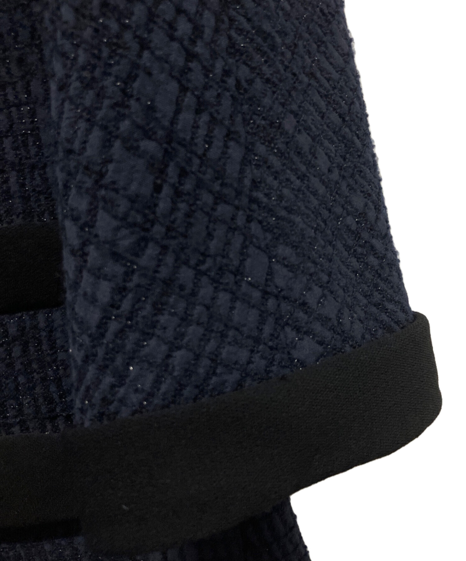 中古・古着通販】CHANEL (シャネル) ラメツイードジャケット ネイビー