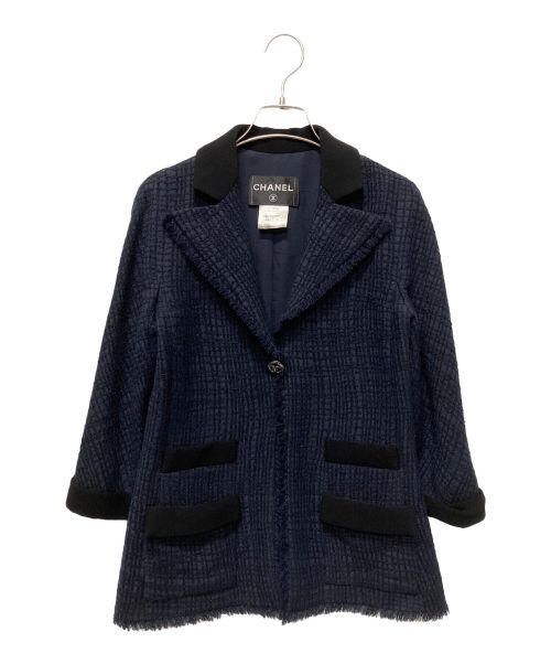 最終値下げ！！大セール美品　CHANEL ツイードジャケット05A サイズ38 中古・古着通販】CHANEL (シャネル) ラメツイードジャケット ネイビー