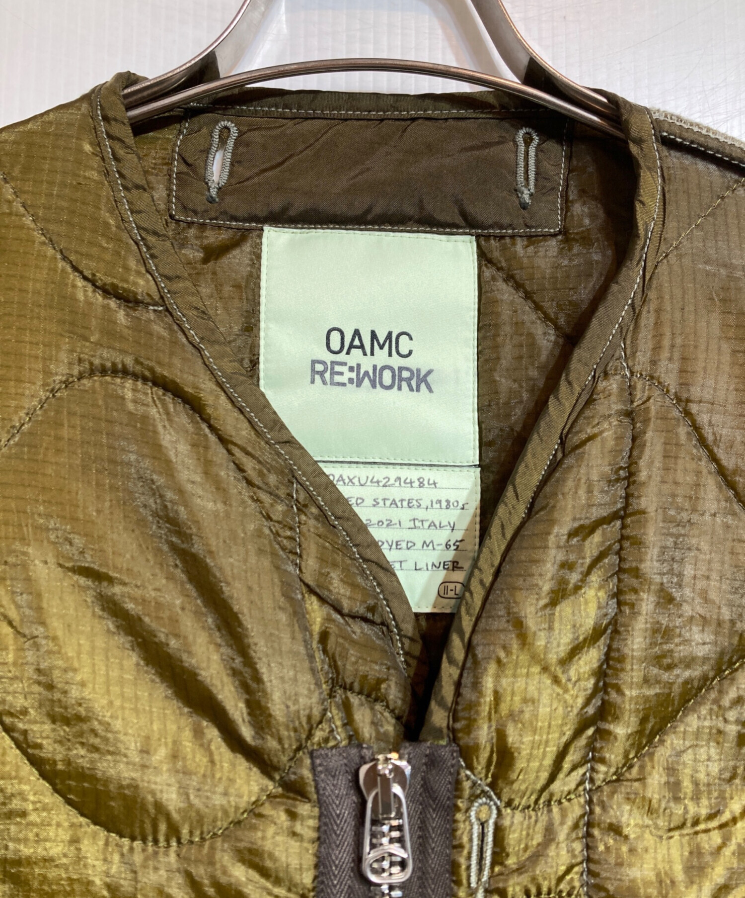 OAMC RE:WORK ライナー OAMC RE:WORK キルティングライナー S - メルカリ