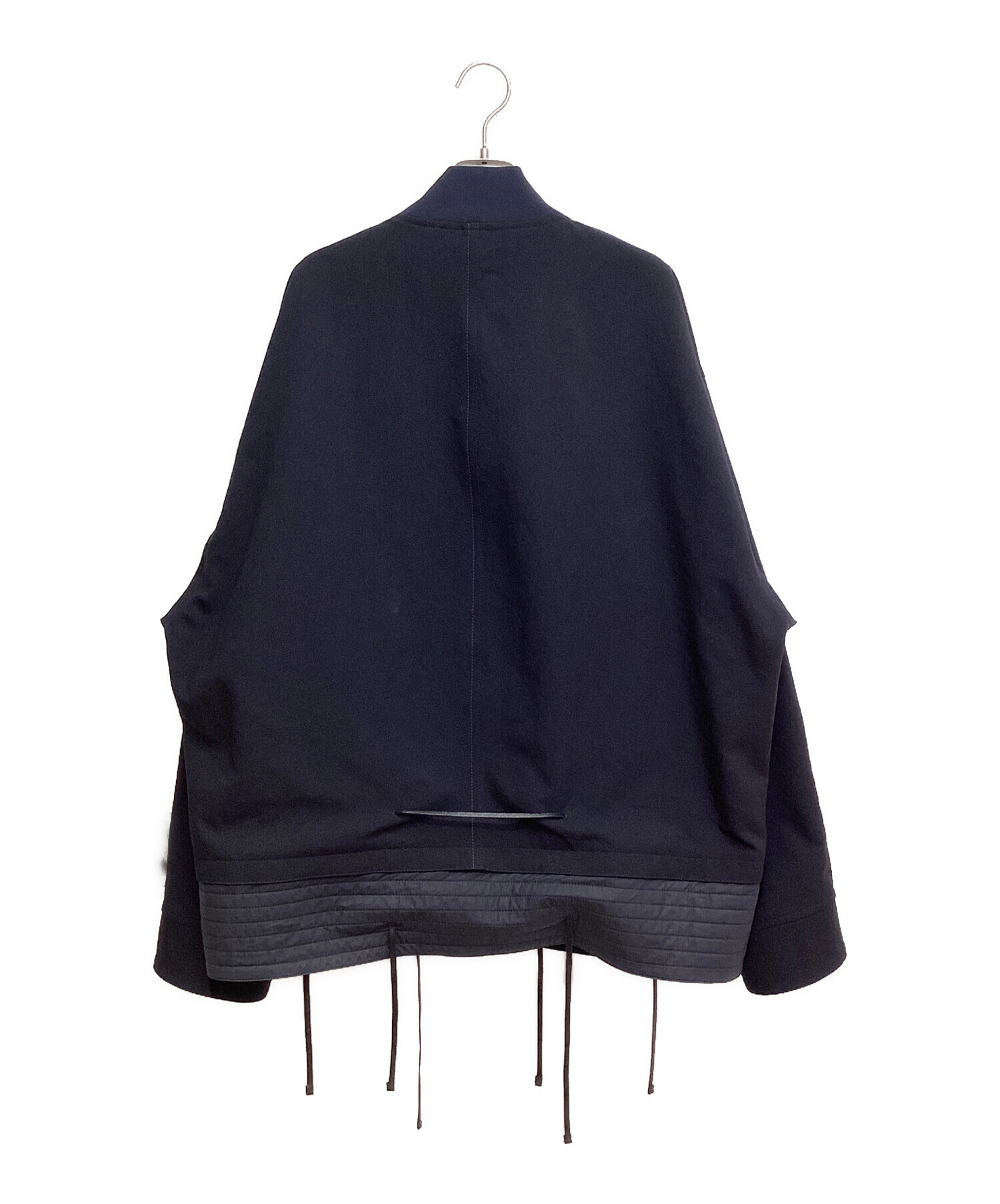 【美品】  JIL SANDER / ジルサンダー | 2020SS | AVALON ドローストリング レイヤード ボンバージャケット | 44 | ネイビー | メンズ 中古・古着通販】JIL SANDER (ジルサンダー) 20SS AVALON ドロー