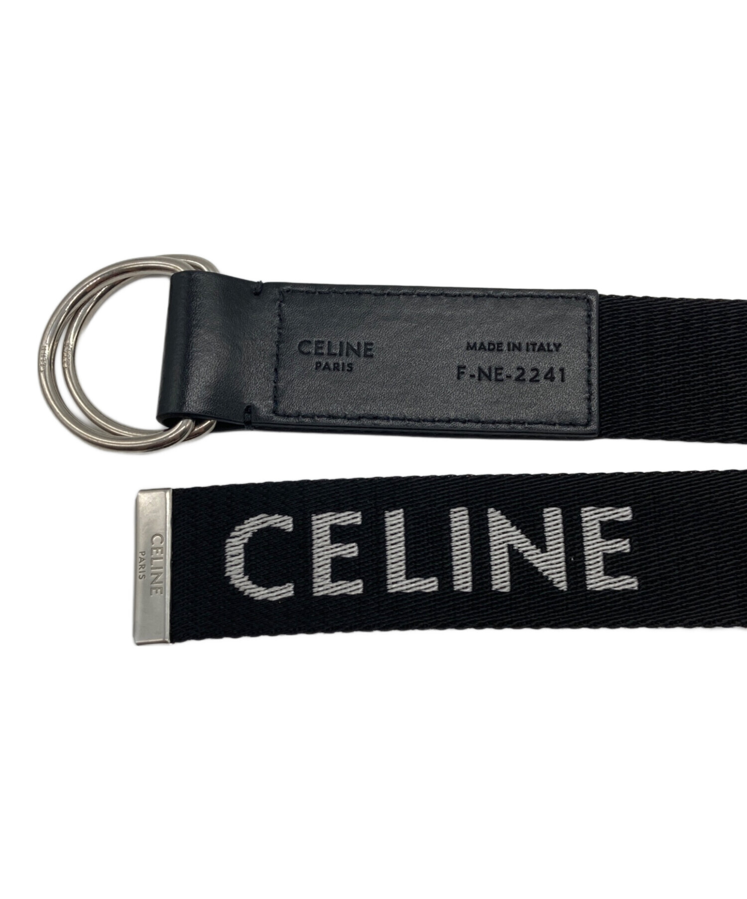 CELINE ロゴ入り ミディアム ダブルリングベルト　未使用に近い　極美品 女子もOK！ギフトにも CELINE ミディアム ダブルリングベルト