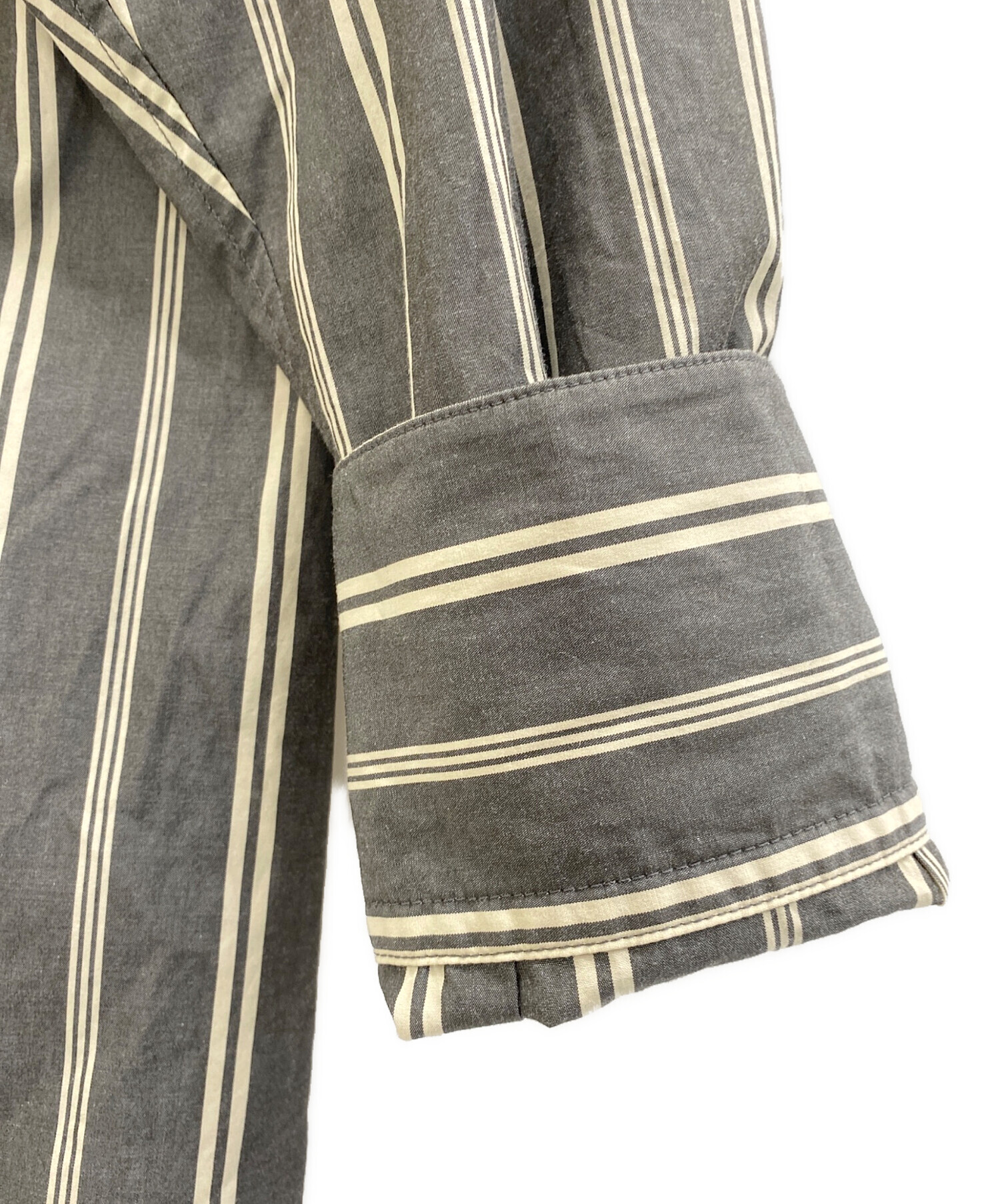 中古・古着通販】TODAYFUL (トゥデイフル) Stripe Over Shirts グレー